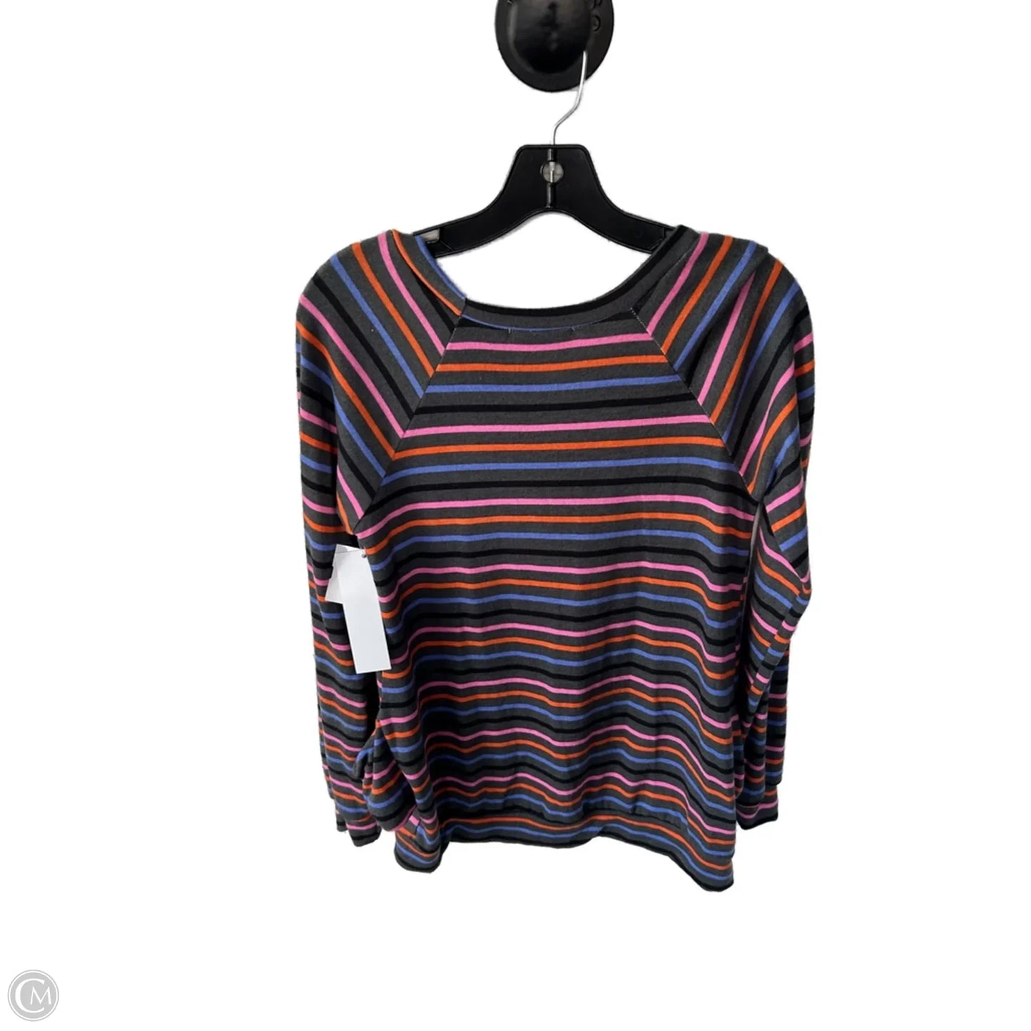 Top Long Sleeve By Clothes Mentor In Grey & Orange, Size: S