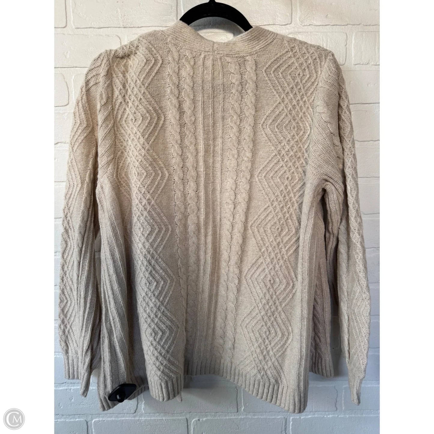 Sweater Cardigan By J. Jill In Cream, Size: M