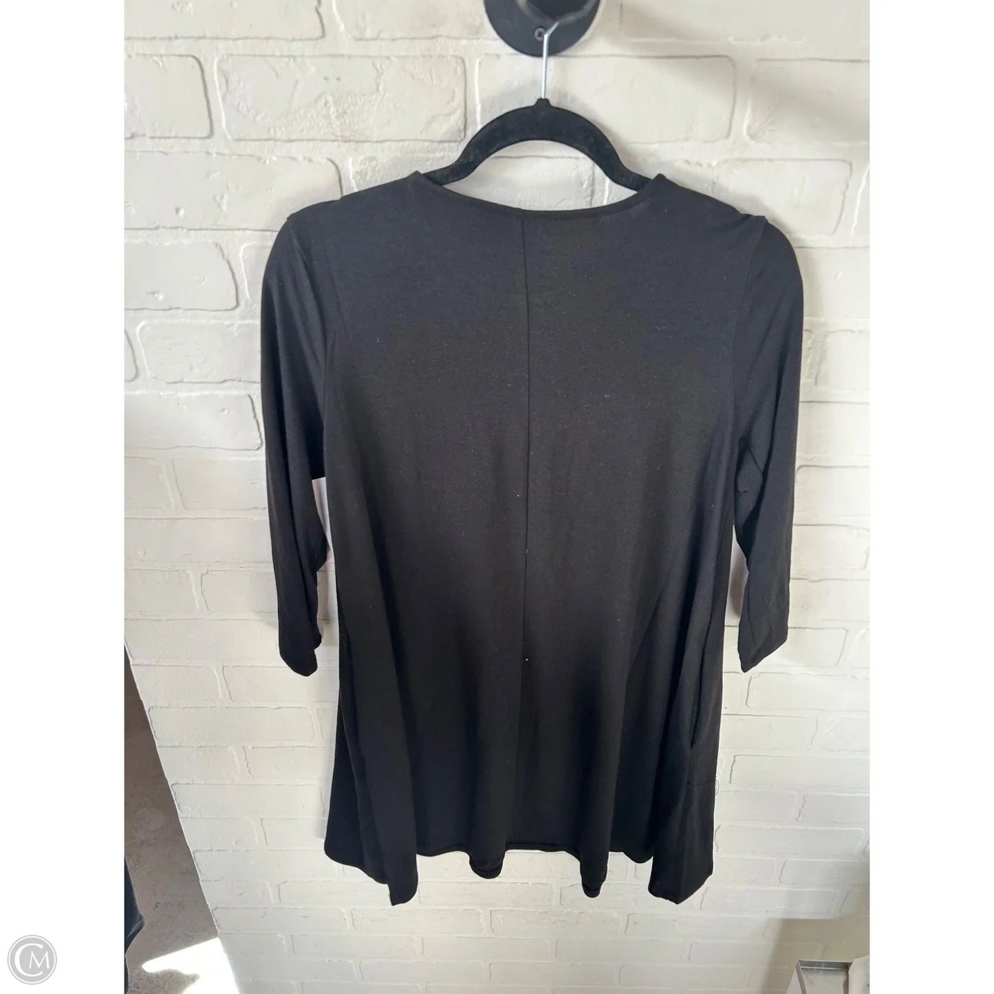 Tunic Long Sleeve By Zenana In Black, Size: M