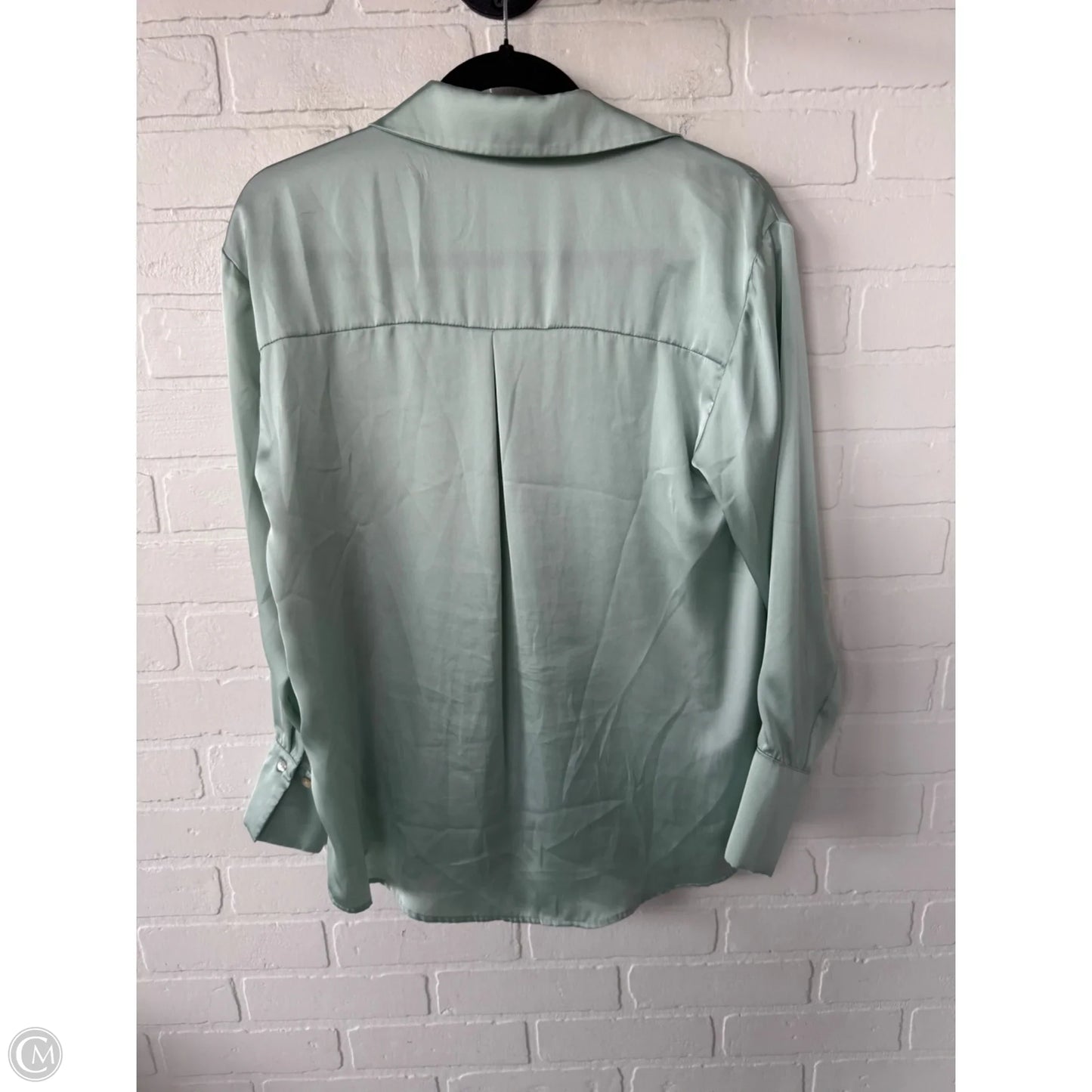 Top Long Sleeve By Zara In Green, Size: Xs