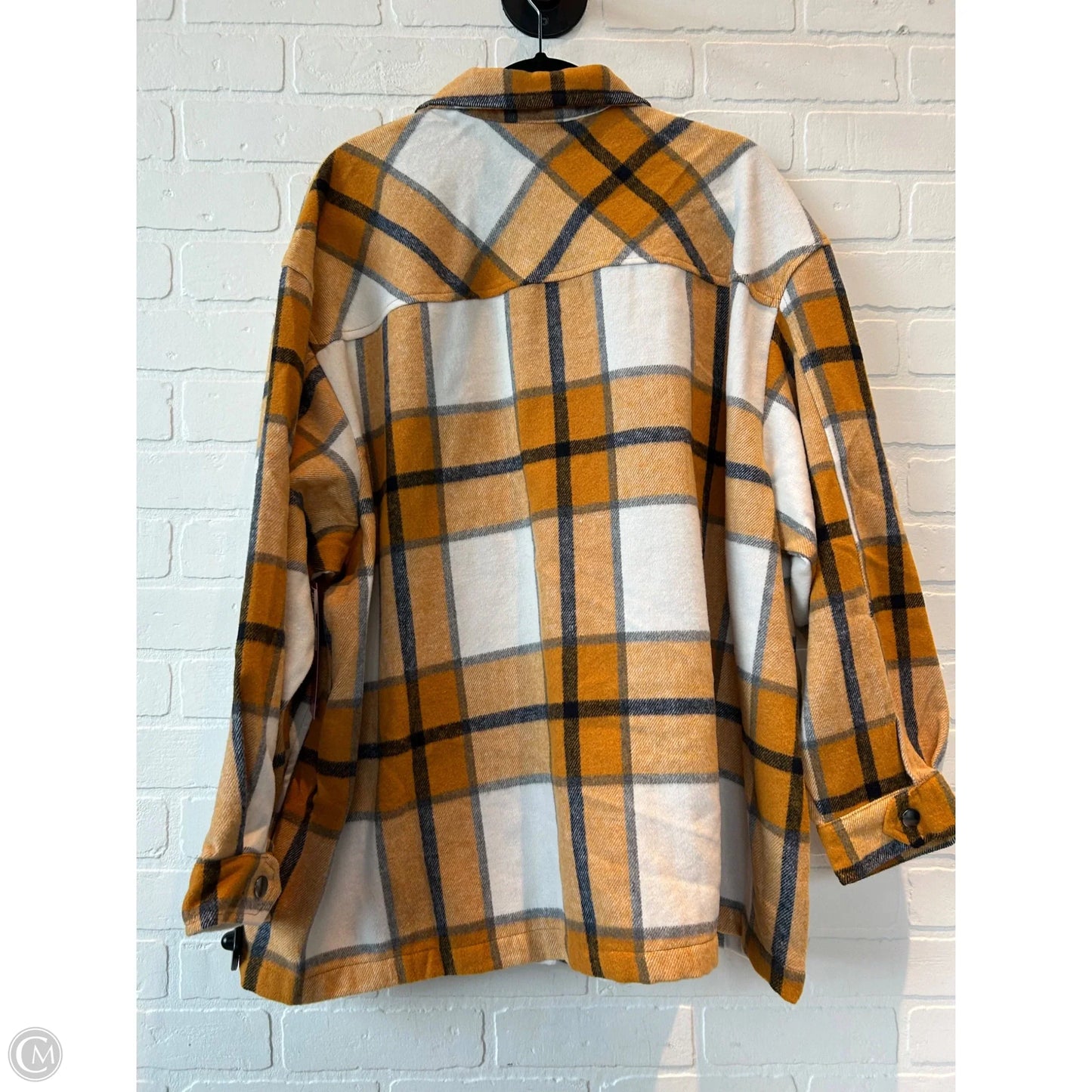 Jacket Shirt By Clothes Mentor In Yellow, Size: Xxl