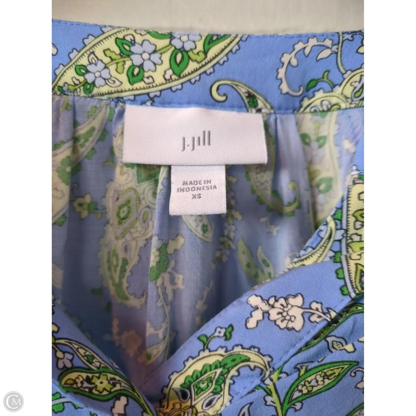 Top Short Sleeve By J. Jill In Blue & Green, Size: Xs