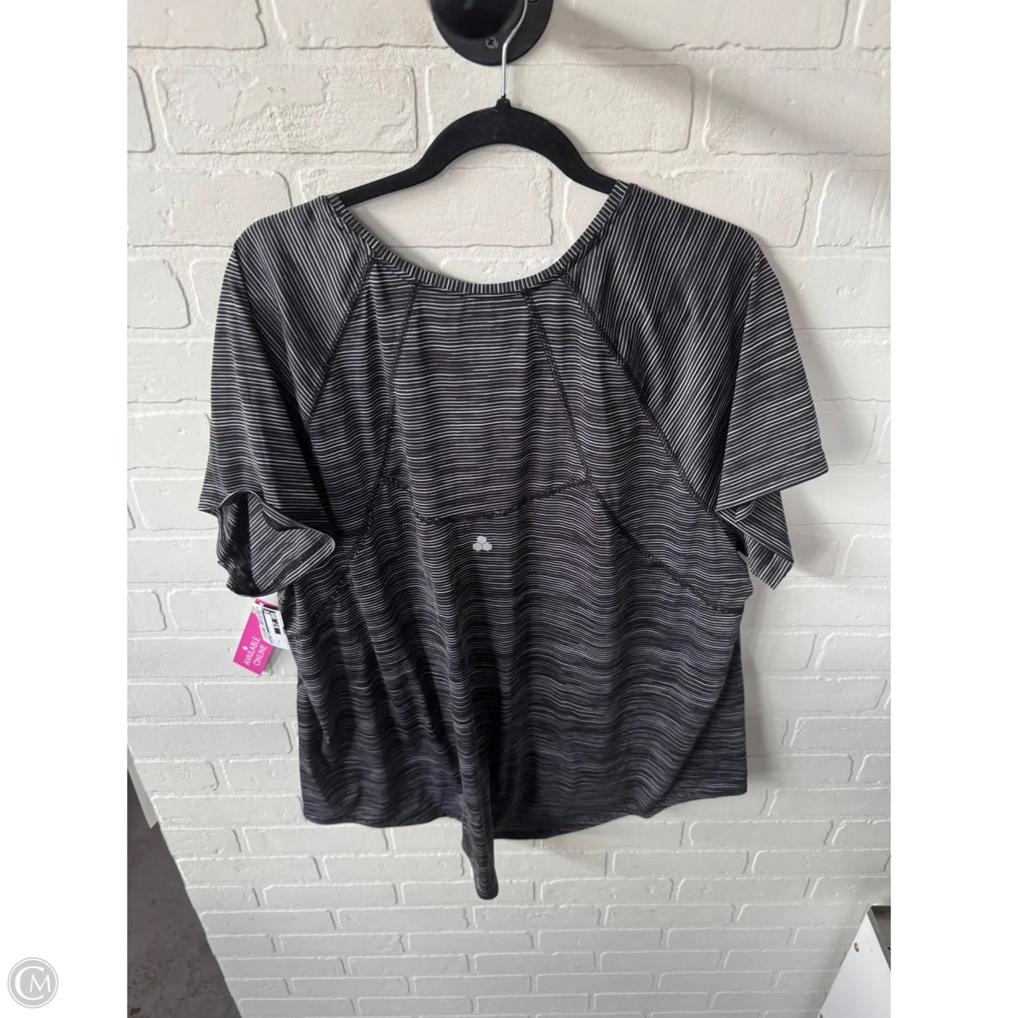 Athletic Top Short Sleeve By Tek Gear In Black, Size: 3x