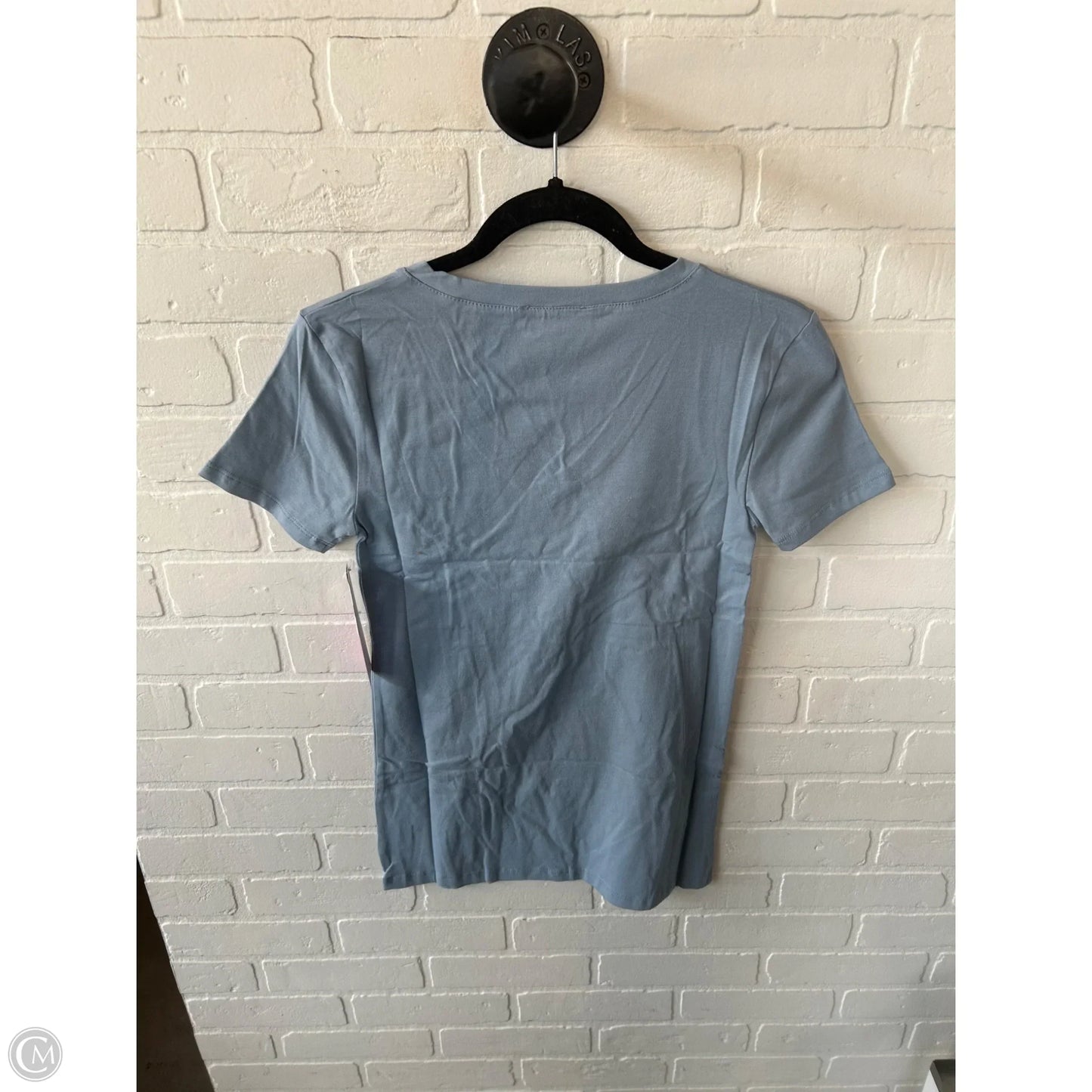 Top Short Sleeve Basic By Zenana In Blue, Size: S