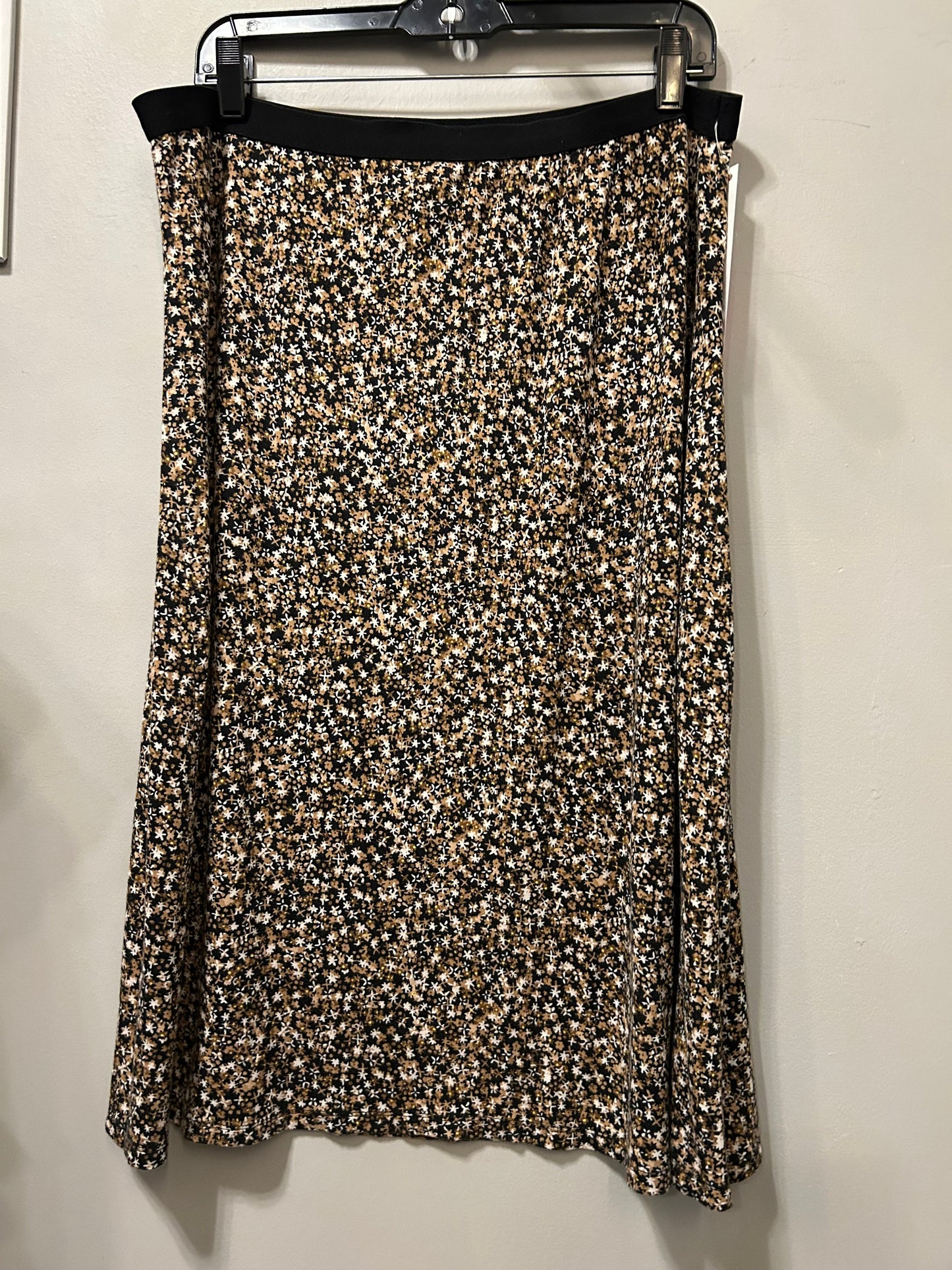 Skirt Midi By Grace In Black & Brown, Size: 12