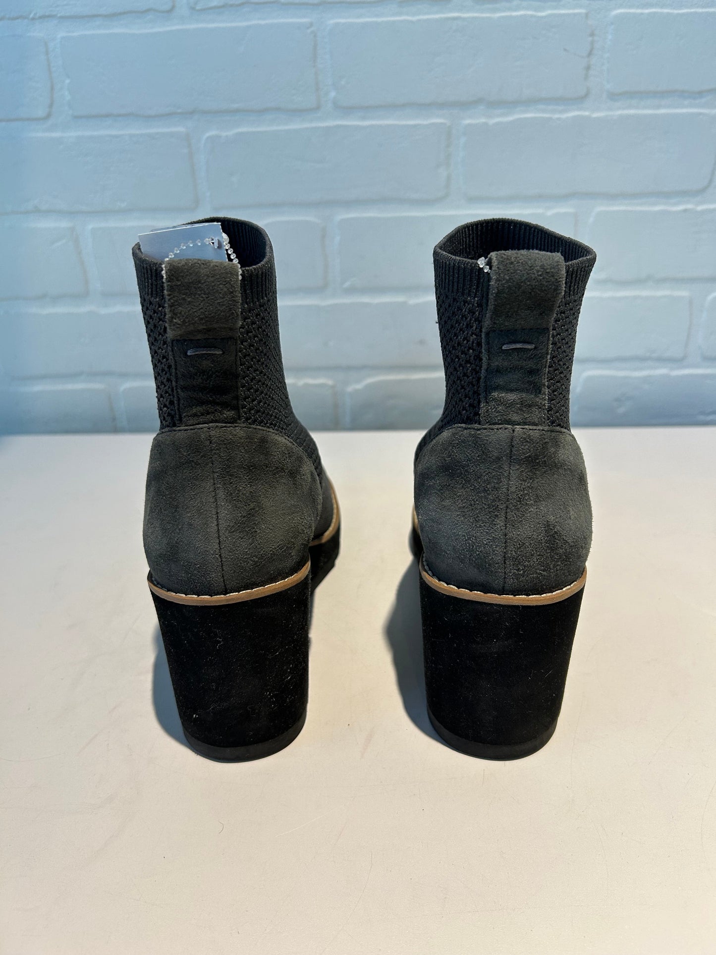 Boots Ankle Heels By Eileen Fisher In Grey, Size: 8