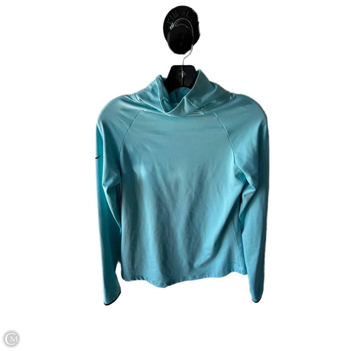 Athletic Top Long Sleeve Collar By Nike Apparel In Blue, Size: L