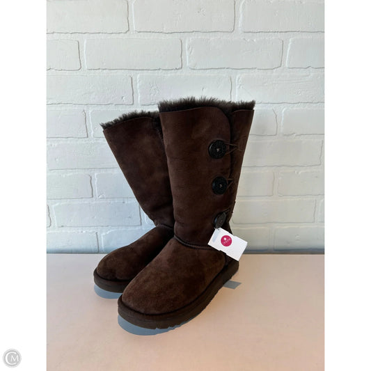 Boots Designer By Ugg In Brown, Size: 5
