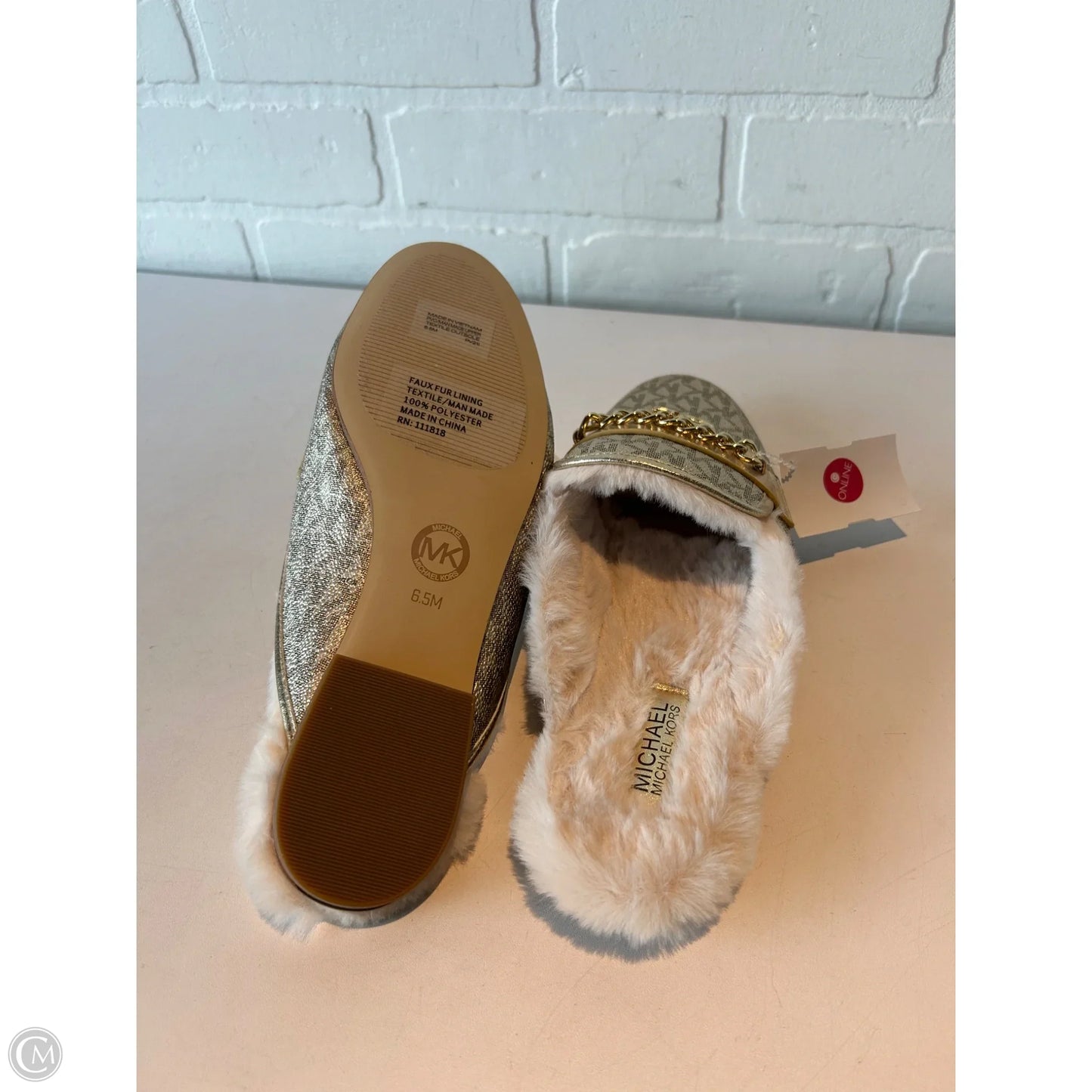 Shoes Flats By Michael By Michael Kors In Gold, Size: 6.5