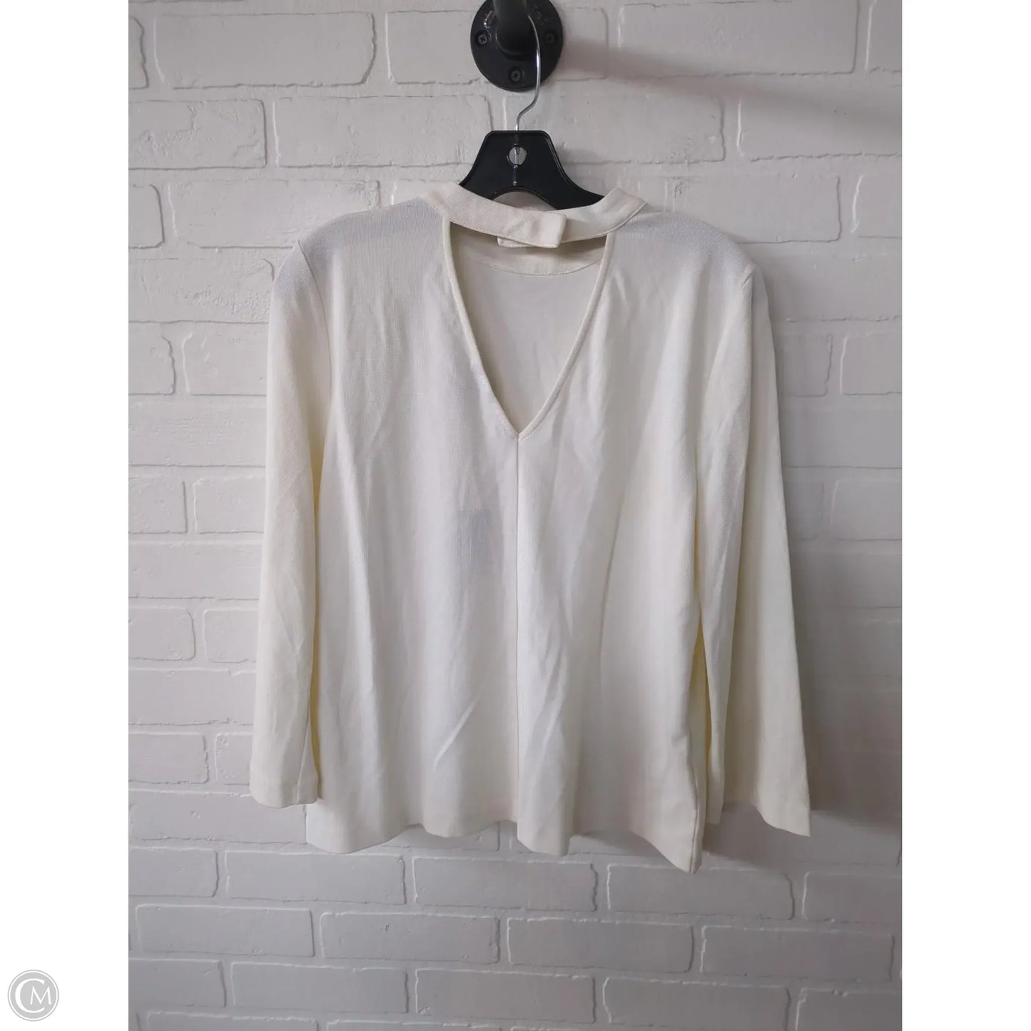 Top Long Sleeve By Ann Taylor In Cream, Size: Mp