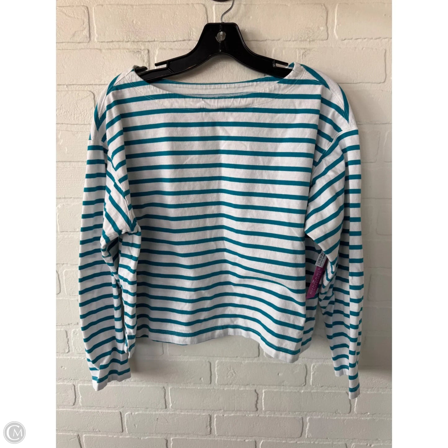 Top Long Sleeve Basic By Old Navy In Blue & White, Size: M