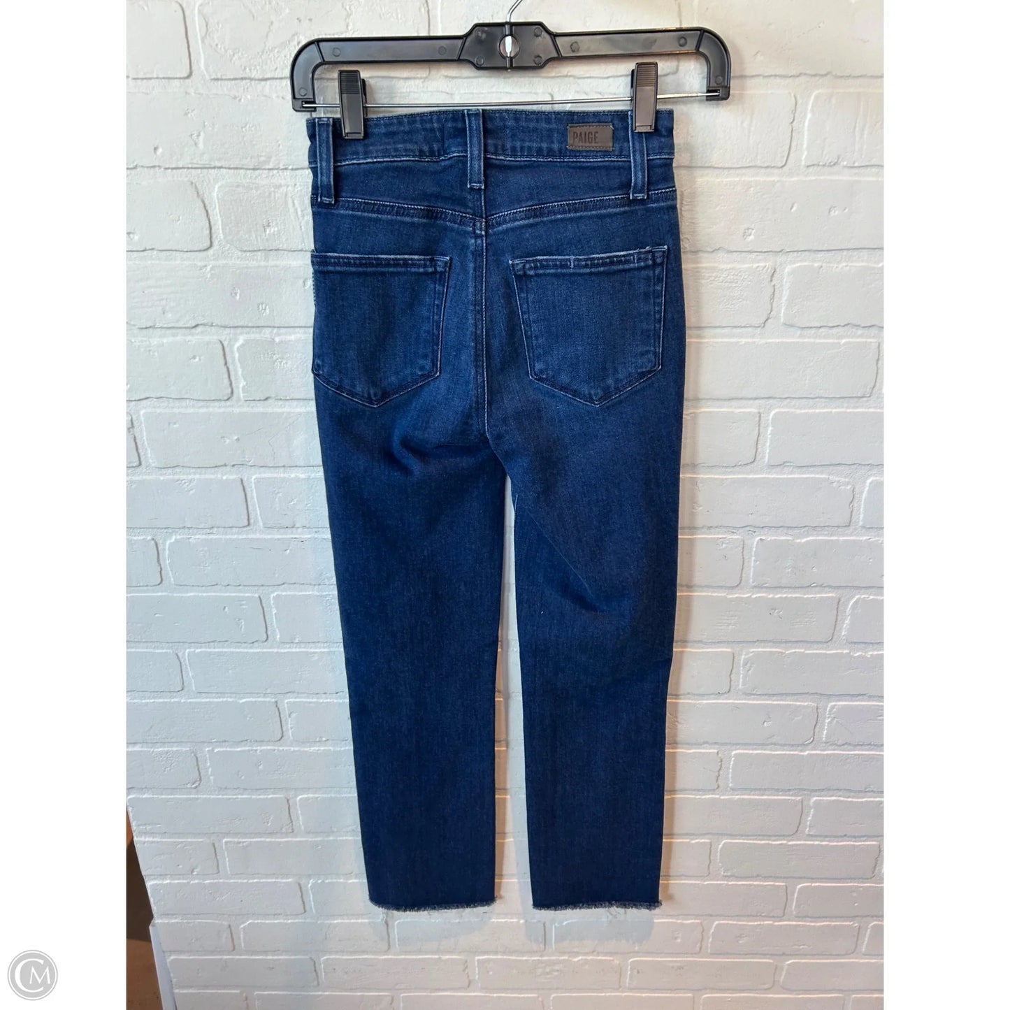 Jeans Cropped By Paige In Blue Denim, Size: 0