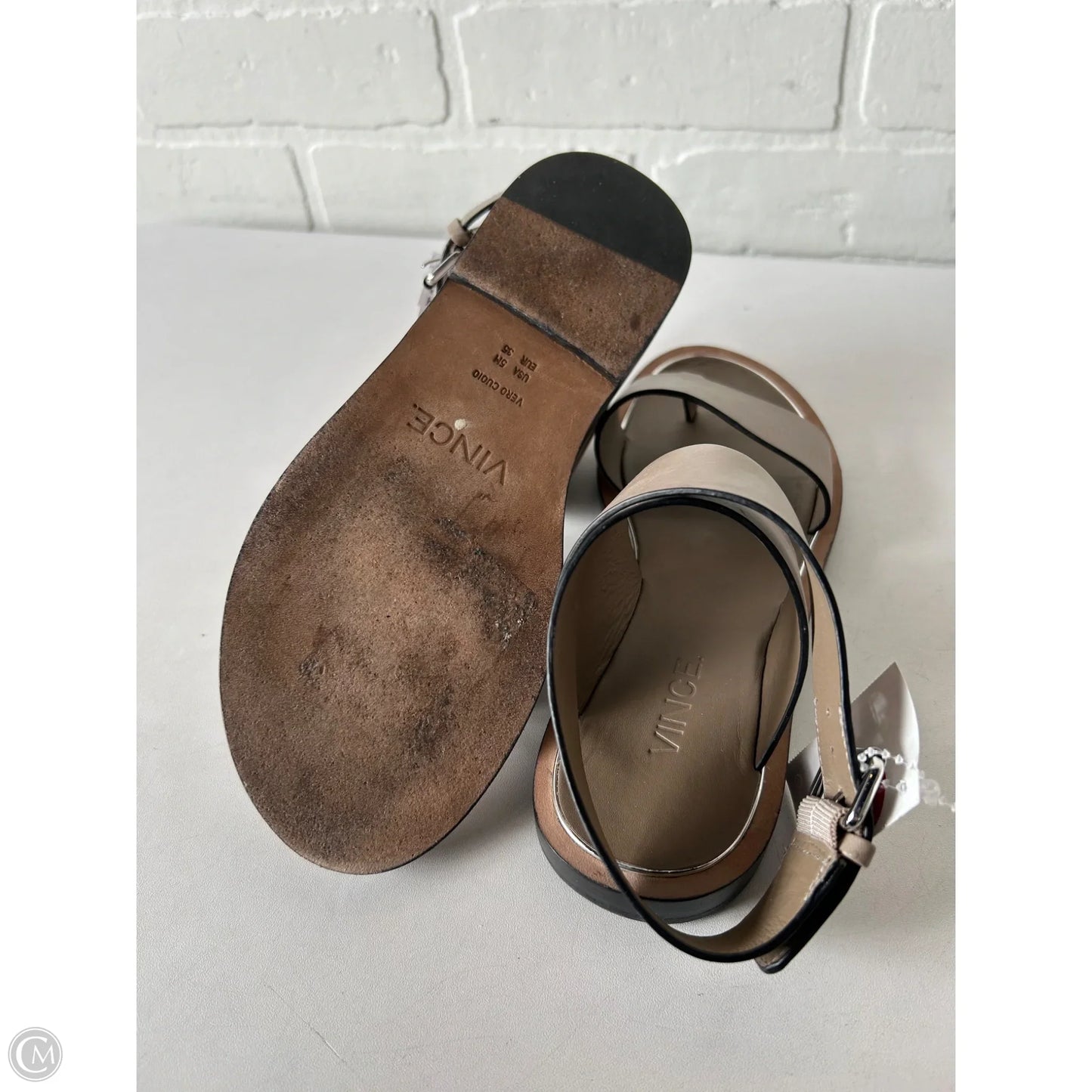 Sandals Flats By Vince In Brown, Size: 5