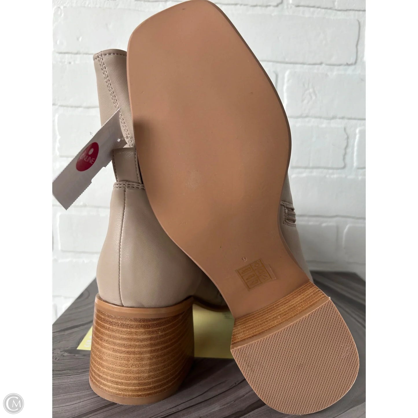 Boots Ankle Heels By Jeffery Campbell In Tan, Size: 9