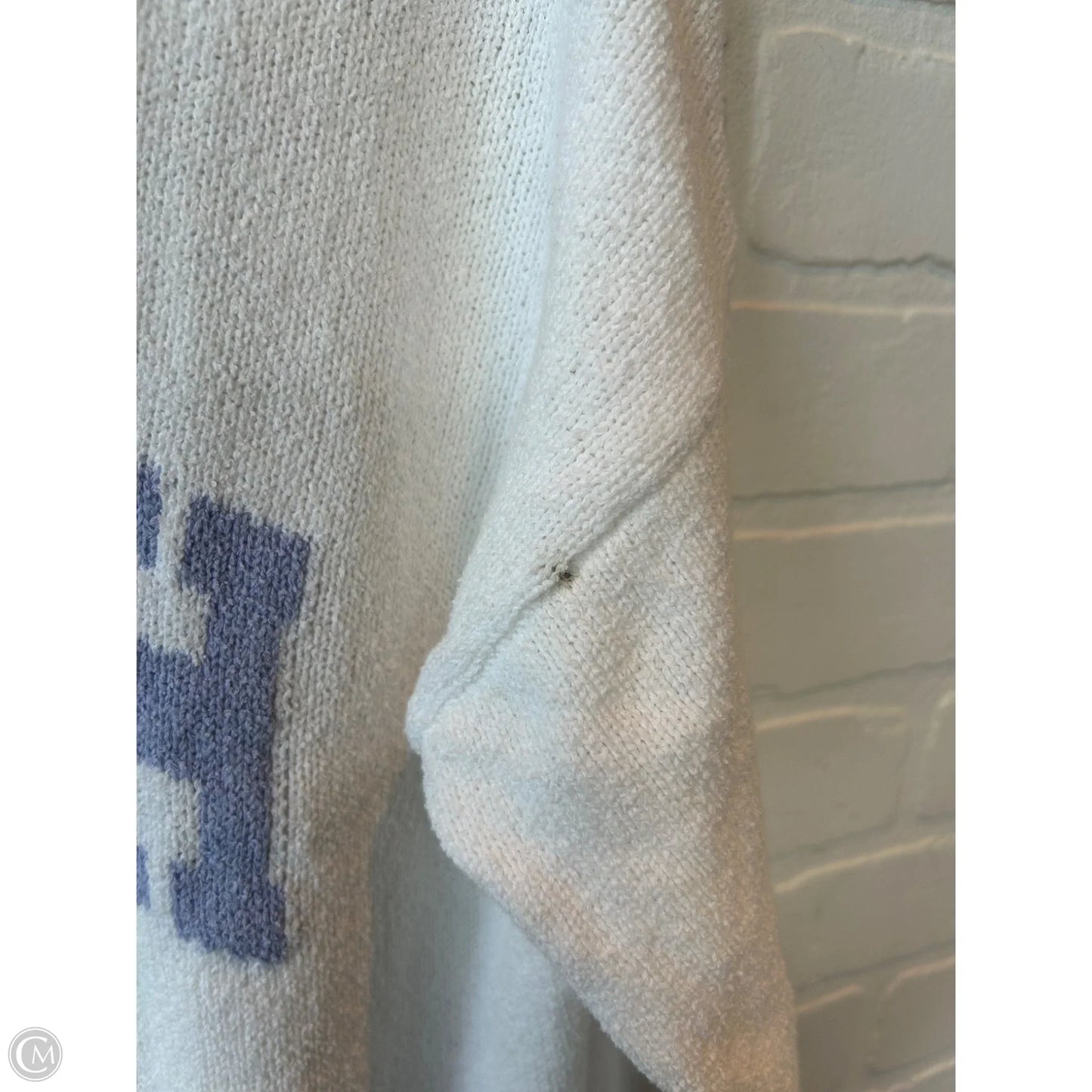 Sweater By Z Supply In Blue & White, Size: M