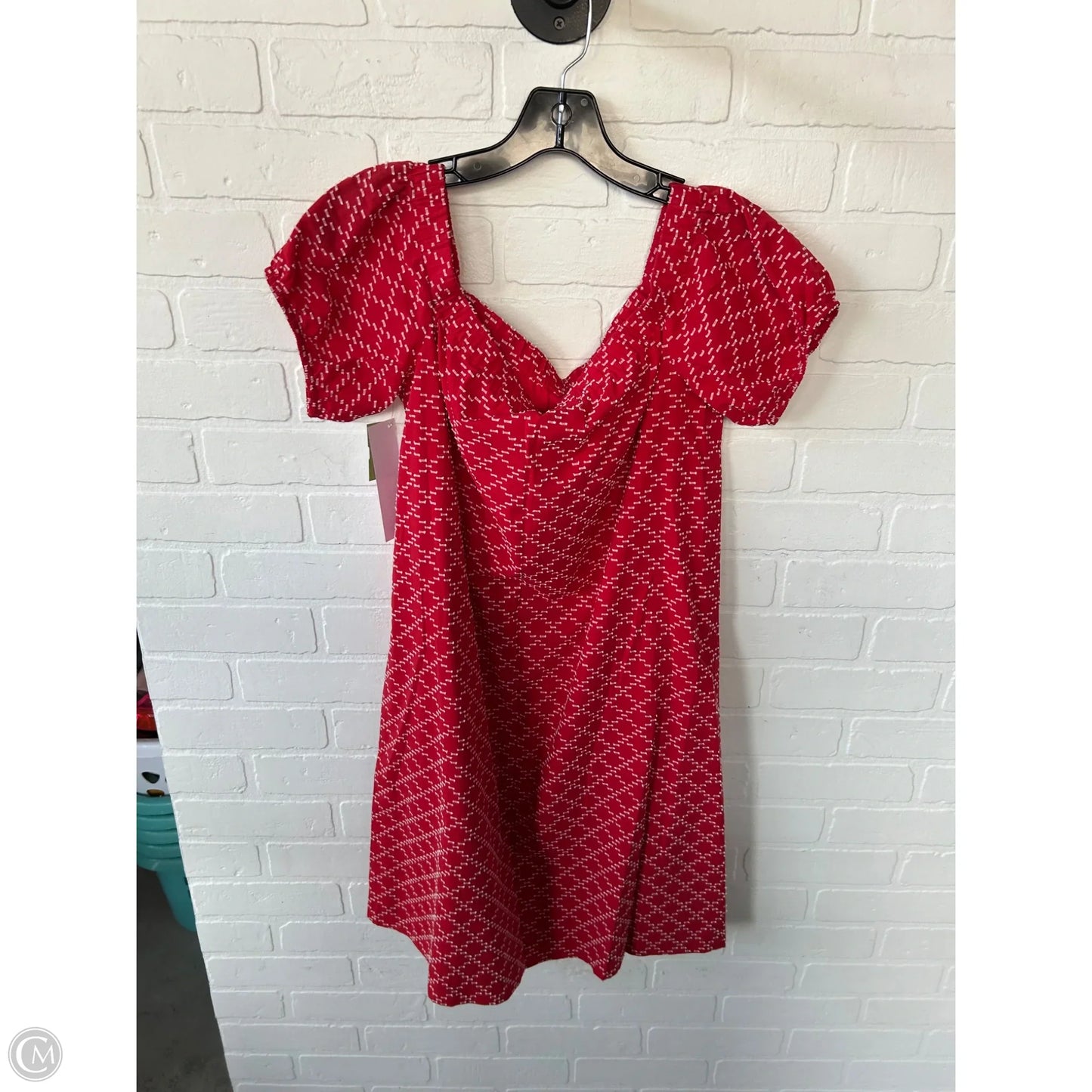 Dress Casual Short By Ann Taylor In Red & White, Size: M