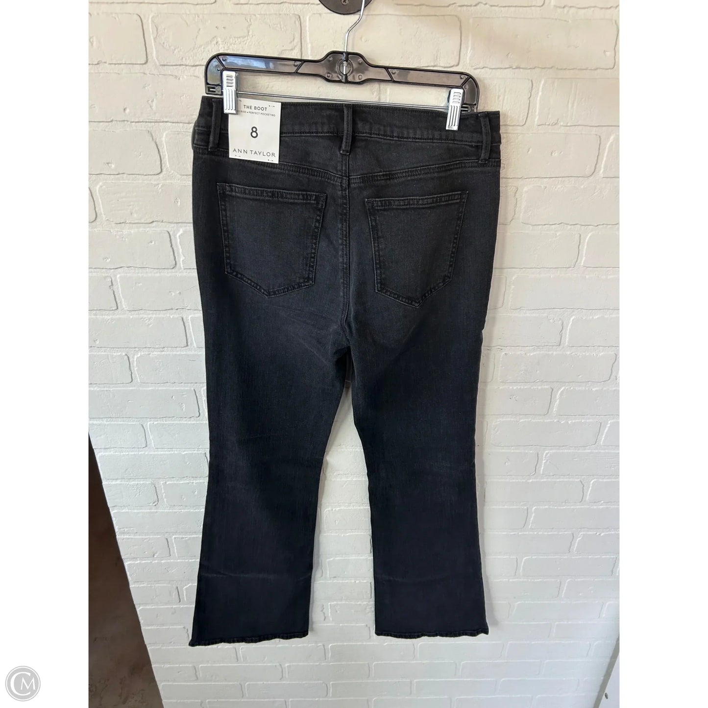 Jeans Boot Cut By Ann Taylor In Black Denim, Size: M