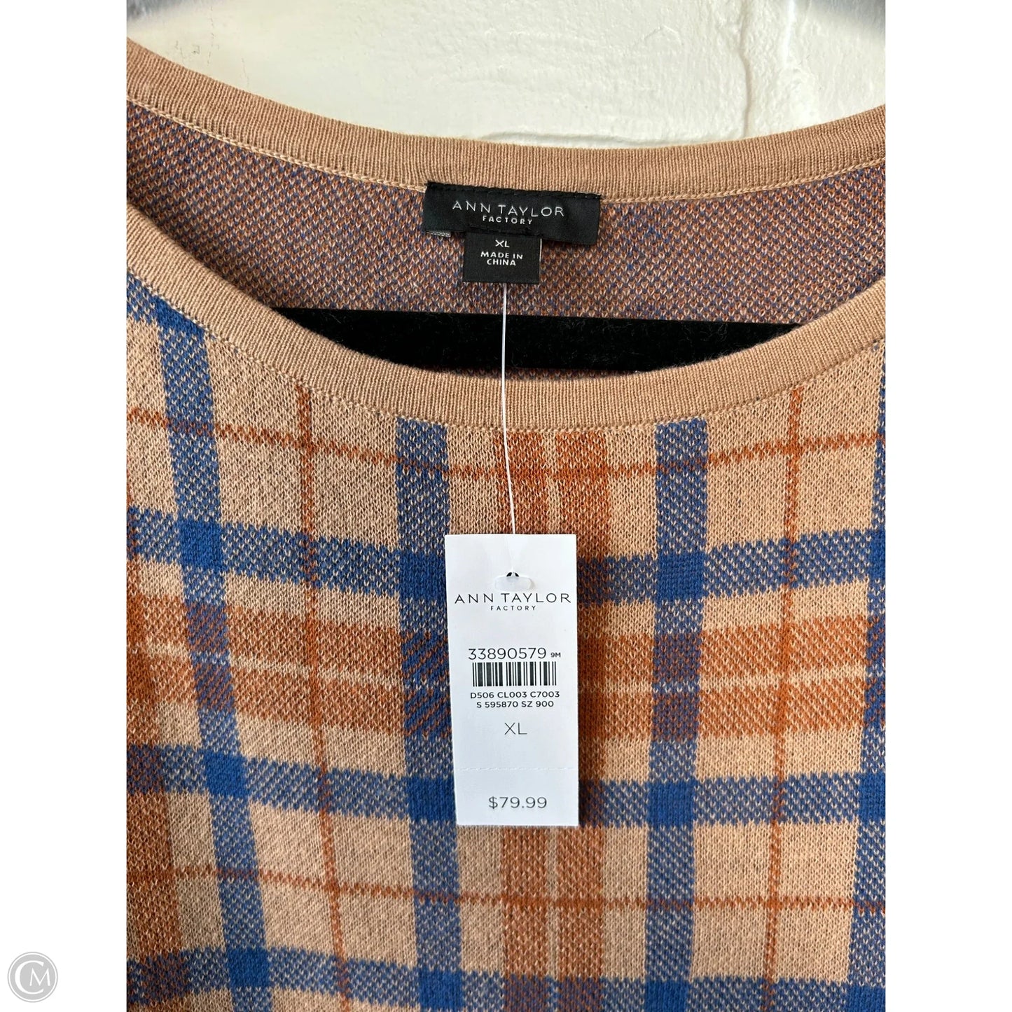 Sweater By Ann Taylor In Tan, Size: Xl