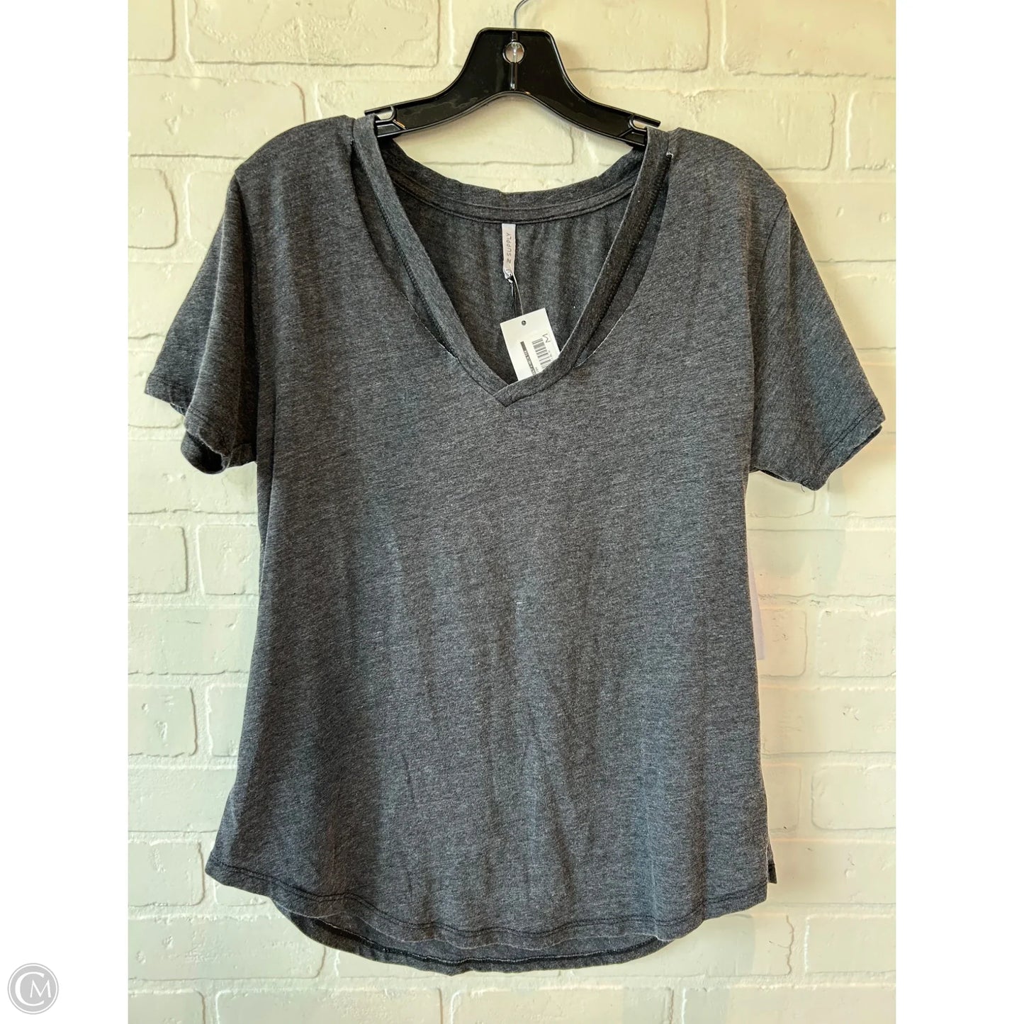 Top Short Sleeve Basic By Z Supply In Grey, Size: M
