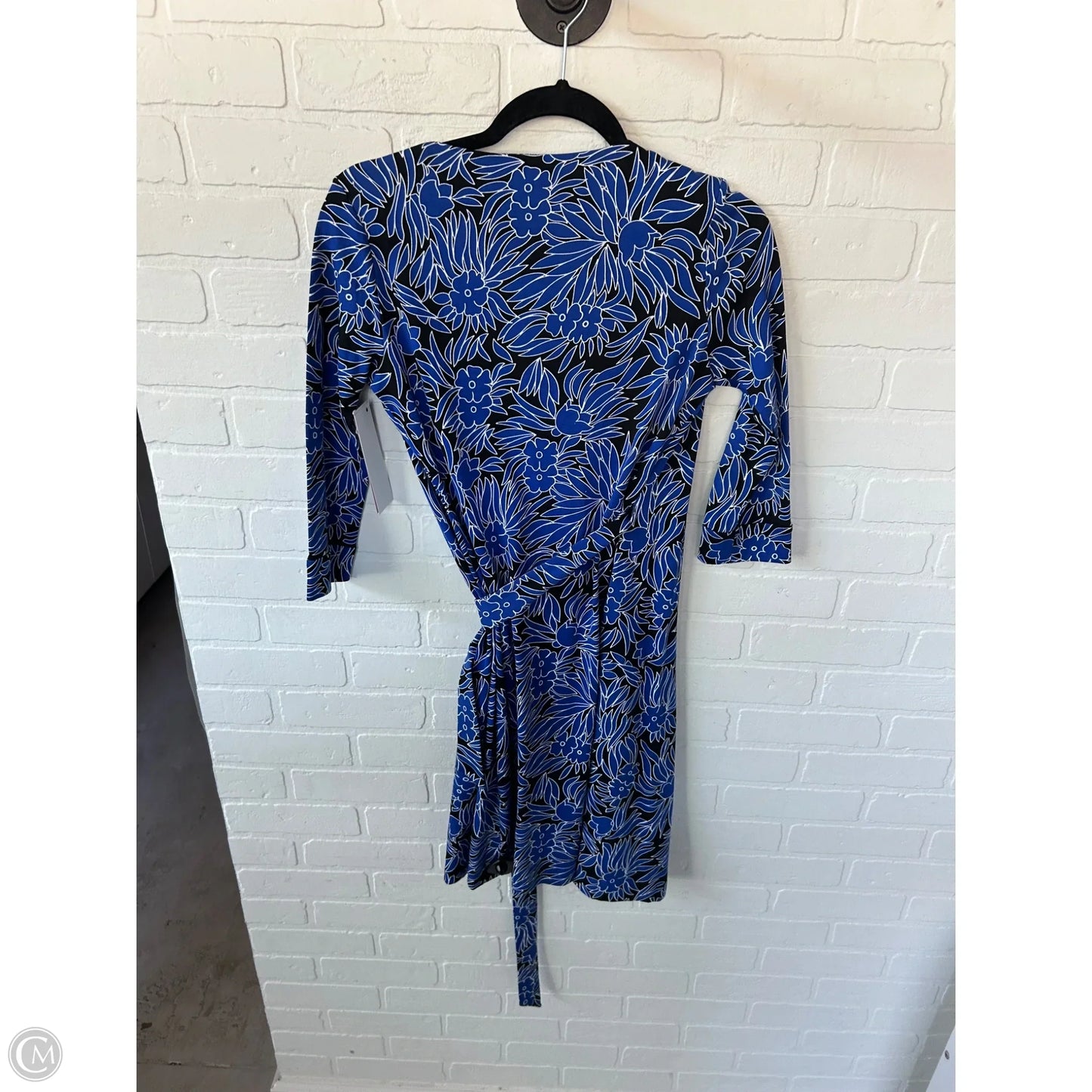 Dress Designer By Diane Von Furstenberg In Black & Blue, Size: Xs