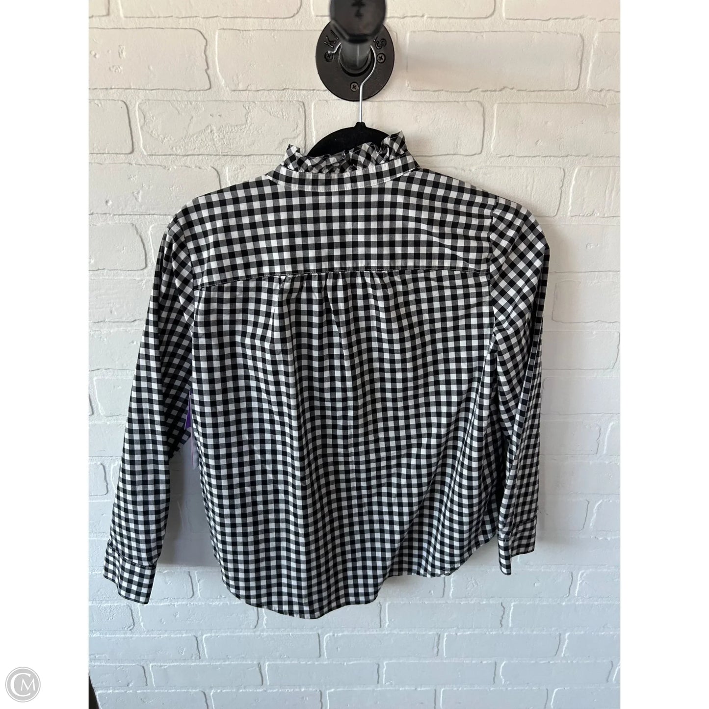 Top Long Sleeve By Ann Taylor In Black & White, Size: Mp