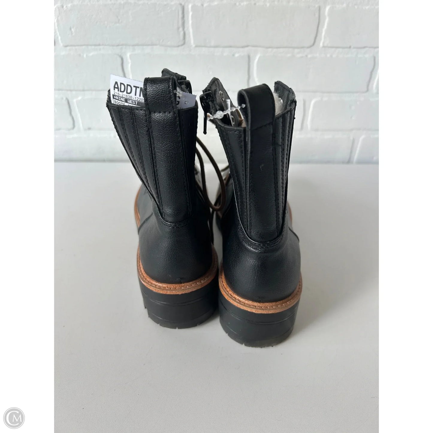 Boots Ankle Flats By Nine West In Black, Size: 9.5