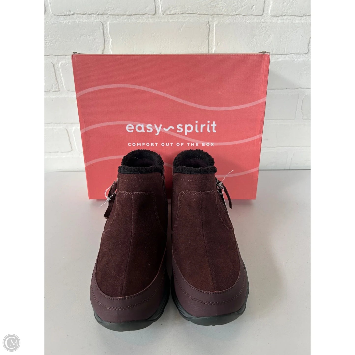 Boots Ankle Flats By Easy Spirit In Maroon, Size: 8.5