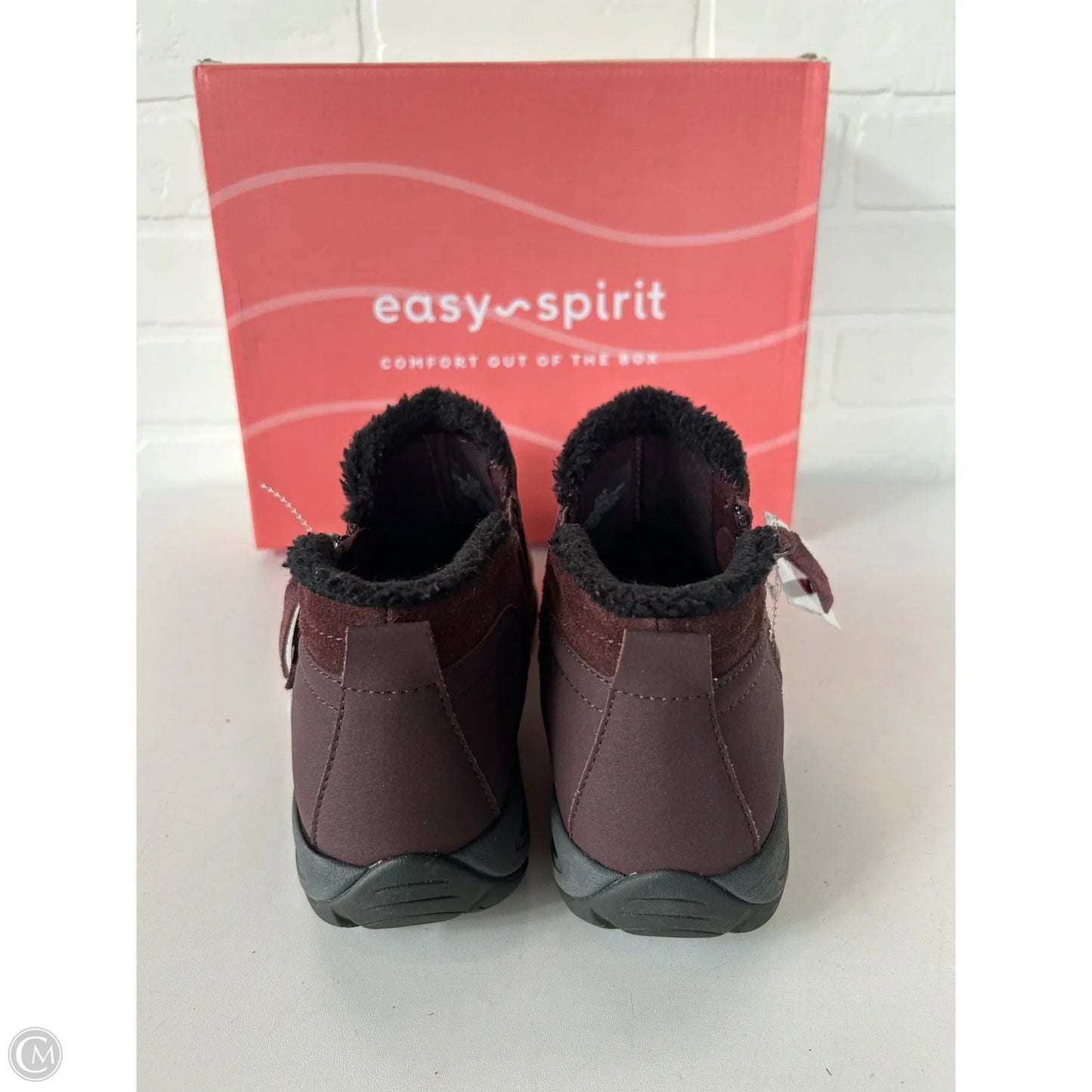 Boots Ankle Flats By Easy Spirit In Maroon, Size: 8.5