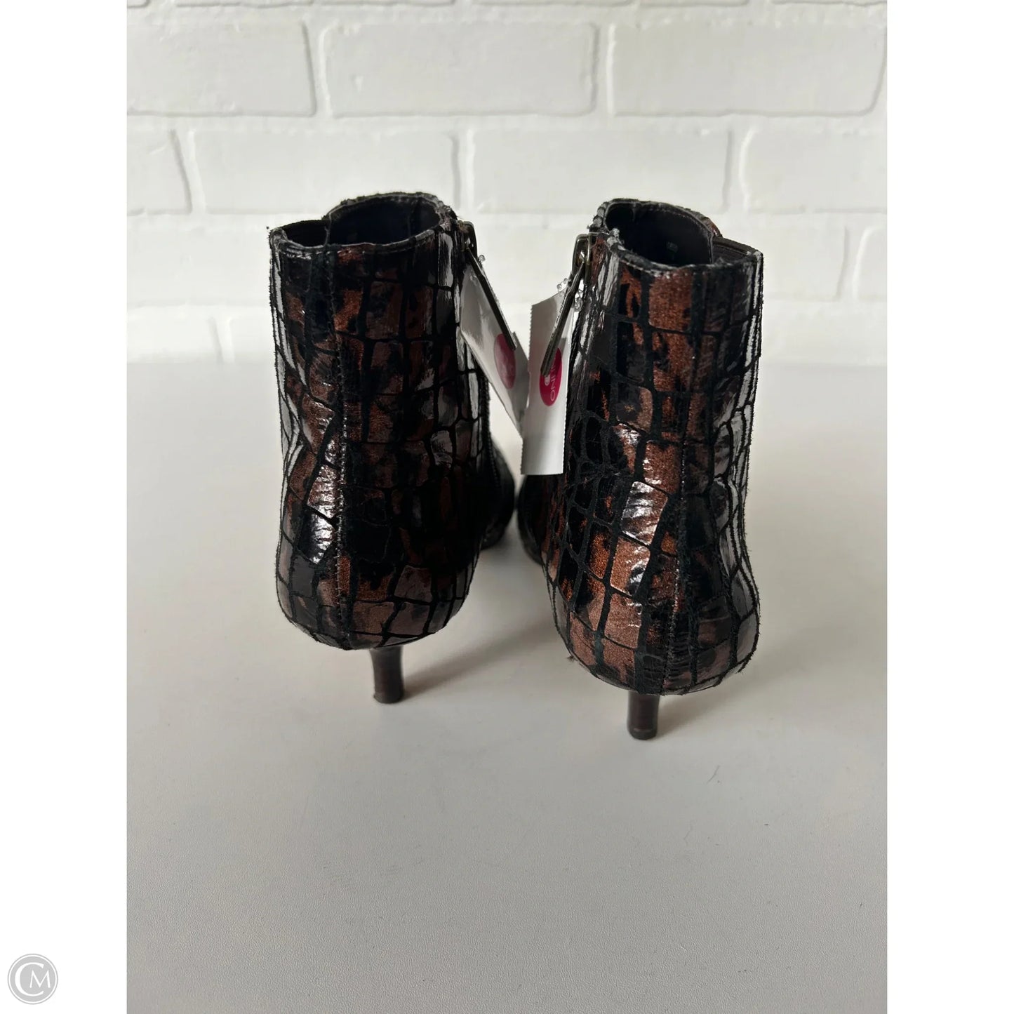 Boots Ankle Heels By Donald Pliner In Brown, Size: 7.5