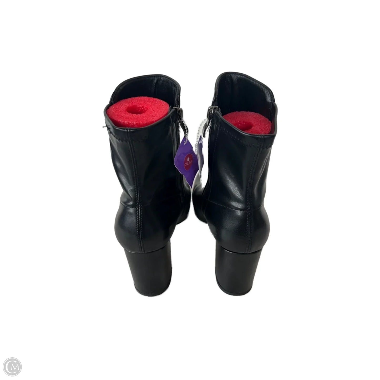 Boots Ankle Heels By Mia In Black, Size: 9