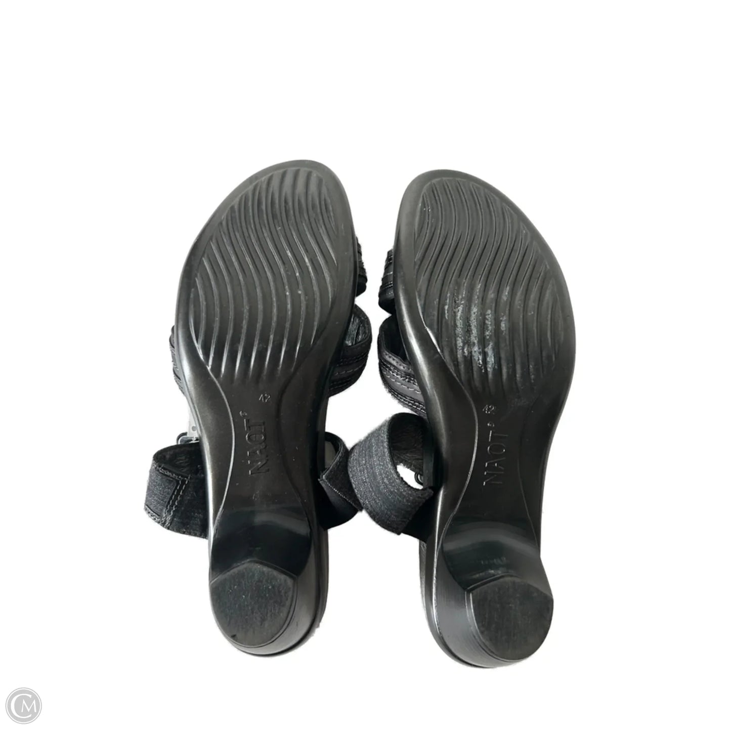 Sandals Heels Block By Naot In Black, Size: 11