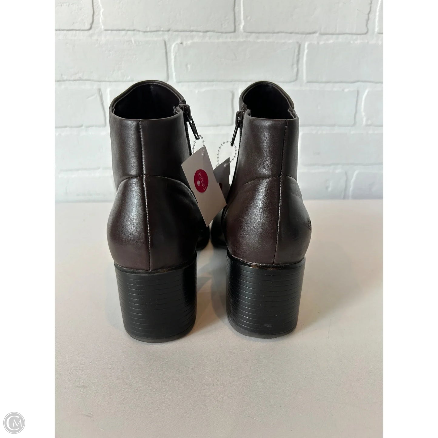Boots Ankle Heels By White Mountain In Brown, Size: 10