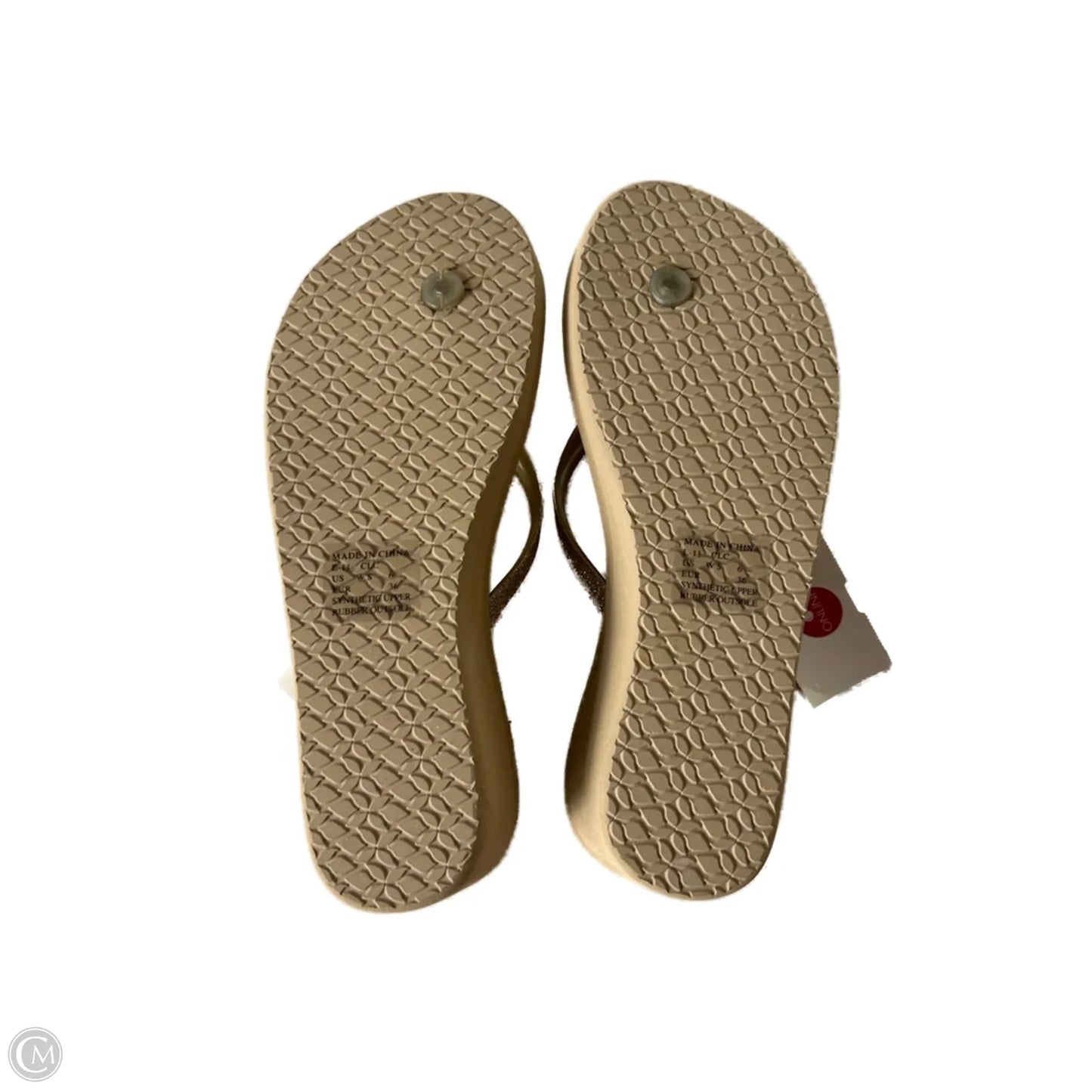 Sandals Flip Flops By Reef In Gold, Size: 6