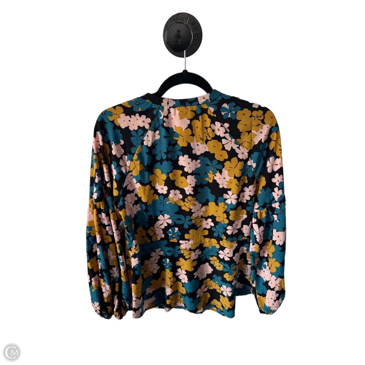 Top Long Sleeve By Cabi In Black & Yellow, Size: M