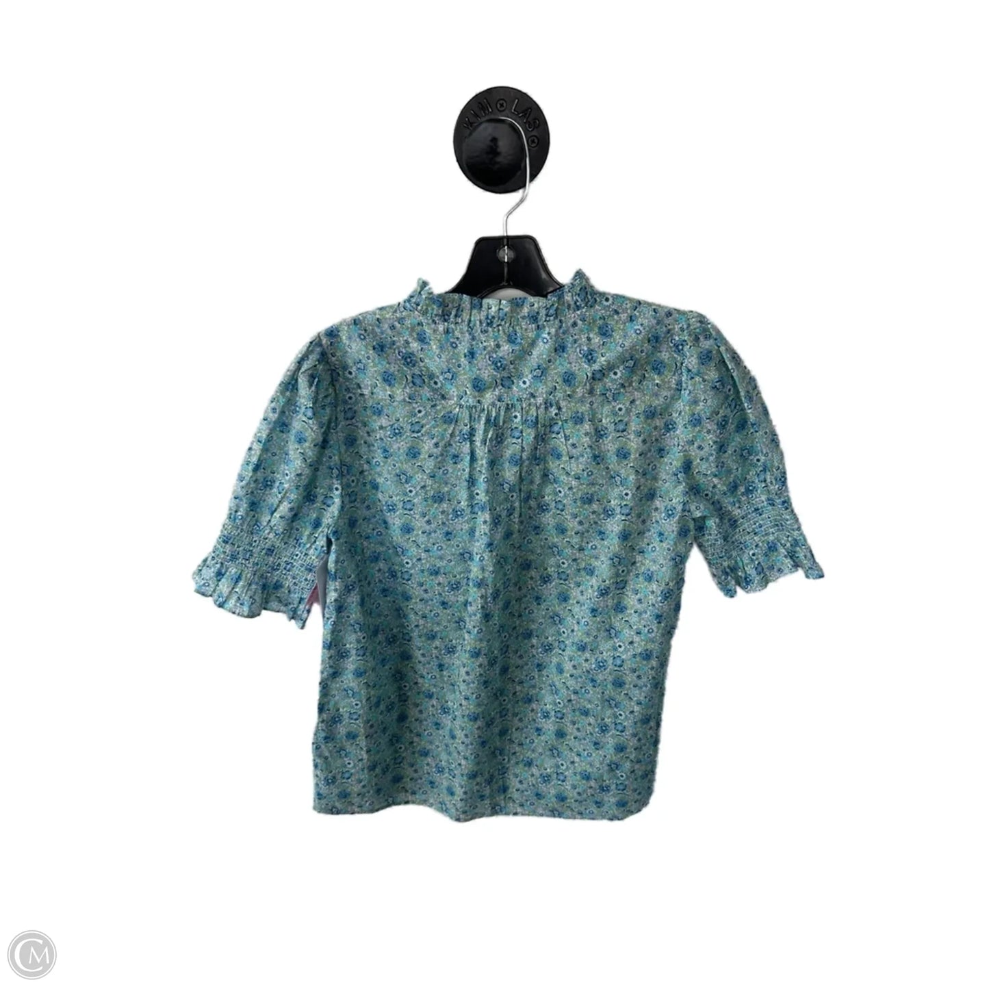 Top Short Sleeve By J. Crew In Blue & Green, Size: Xs
