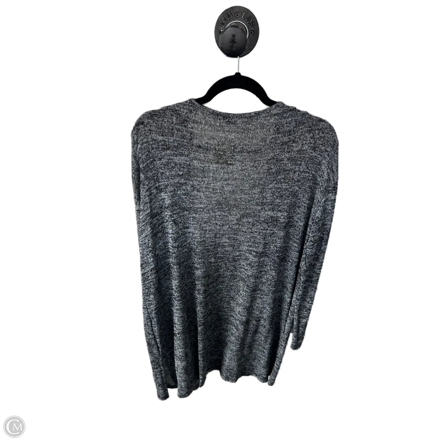 Sweater Cardigan By Ambiance Apparel In Black & White, Size: M