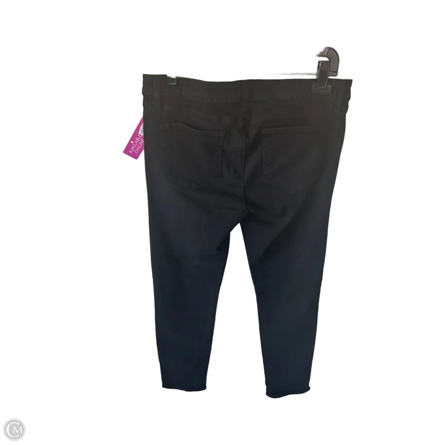 Jeans Skinny By Paige In Black Denim, Size: 14