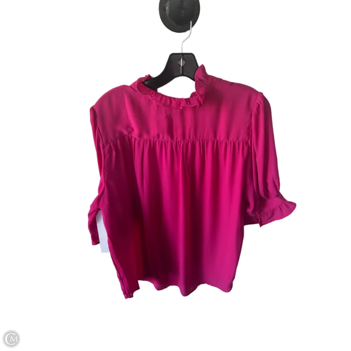 Top Short Sleeve By Ann Taylor In Pink, Size: L