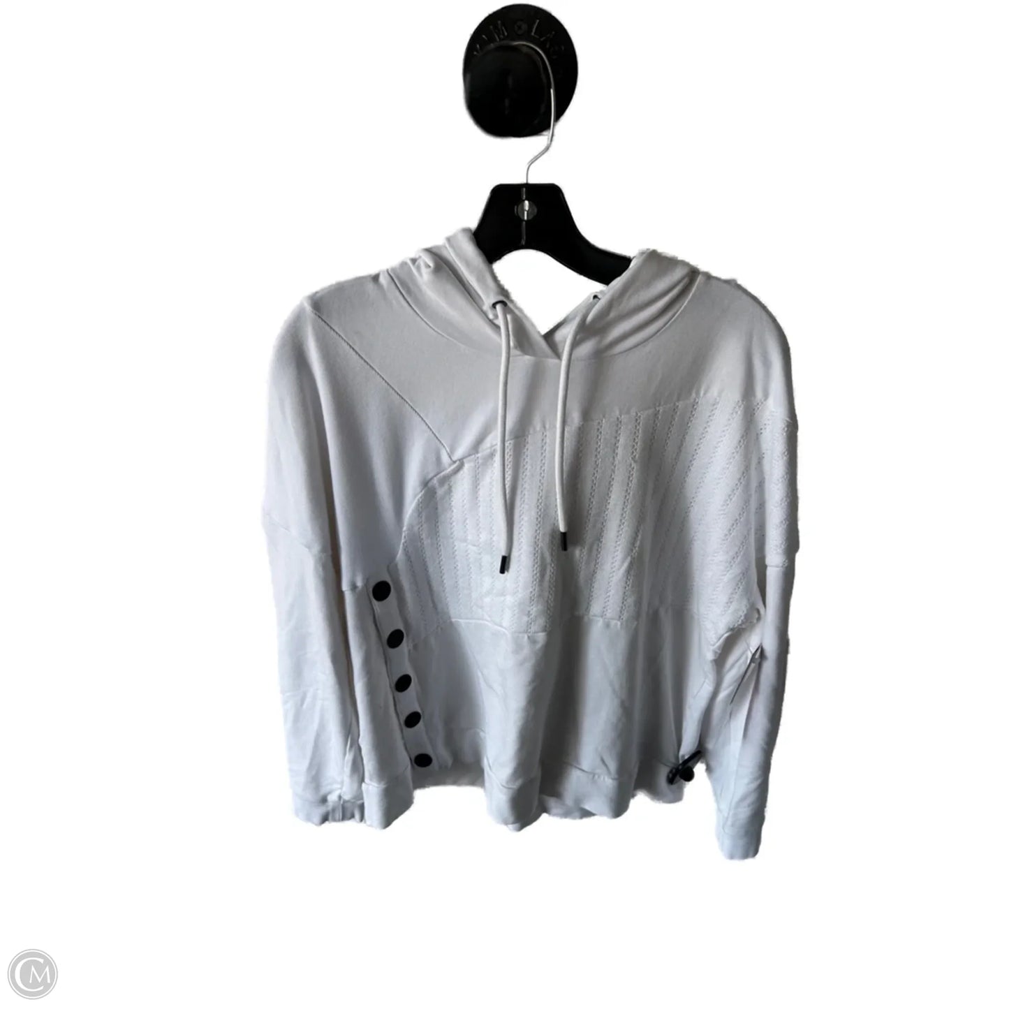 Sweatshirt Hoodie By Cabi In White, Size: M