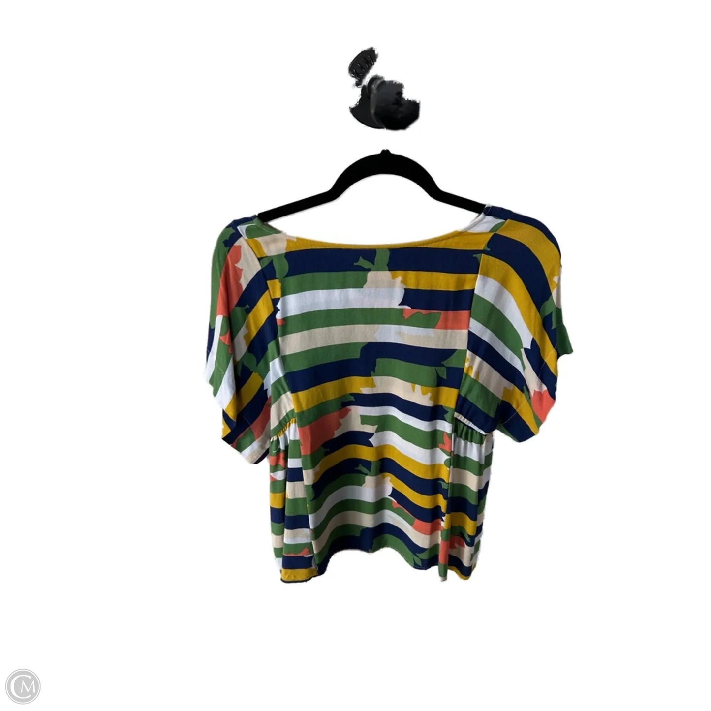 Top Short Sleeve By Maeve In Blue & Green, Size: S