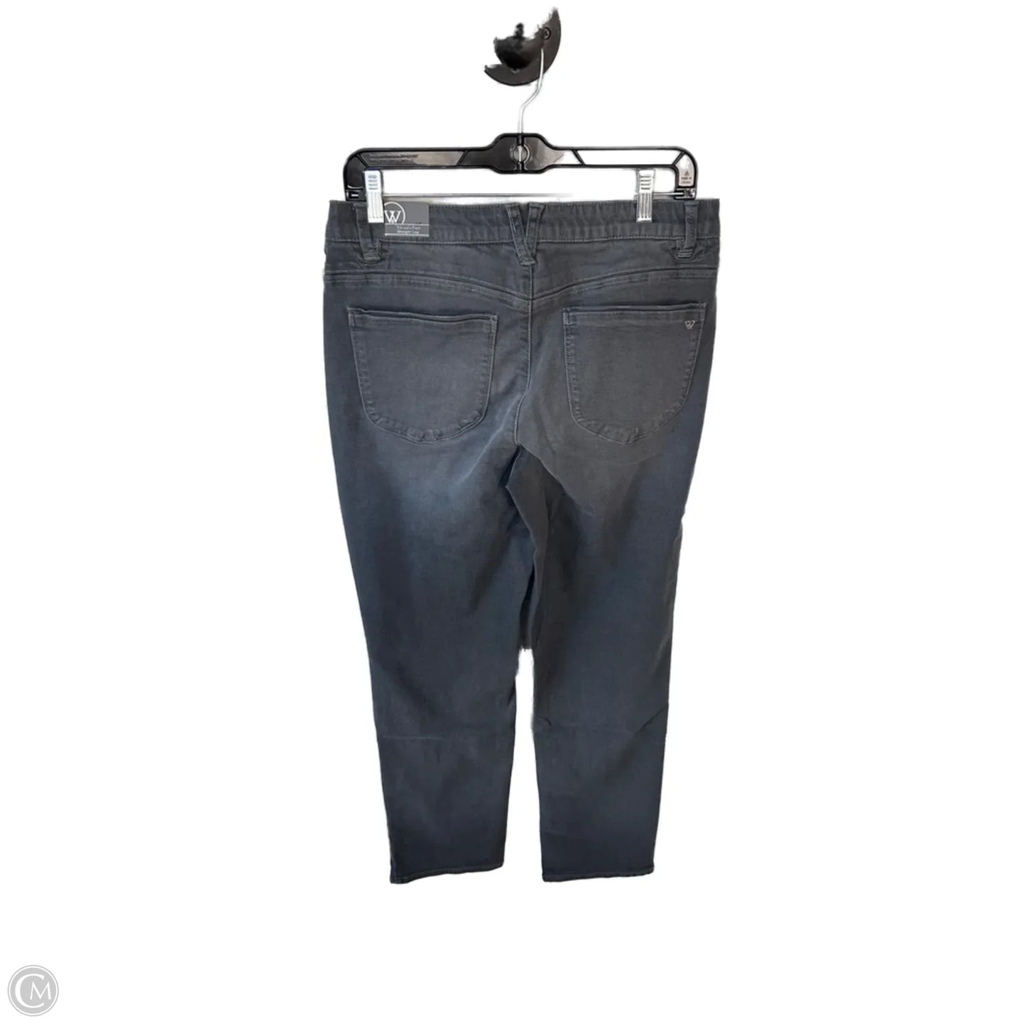 Jeans Straight By Wit & Wisdom In Grey Denim, Size: 10