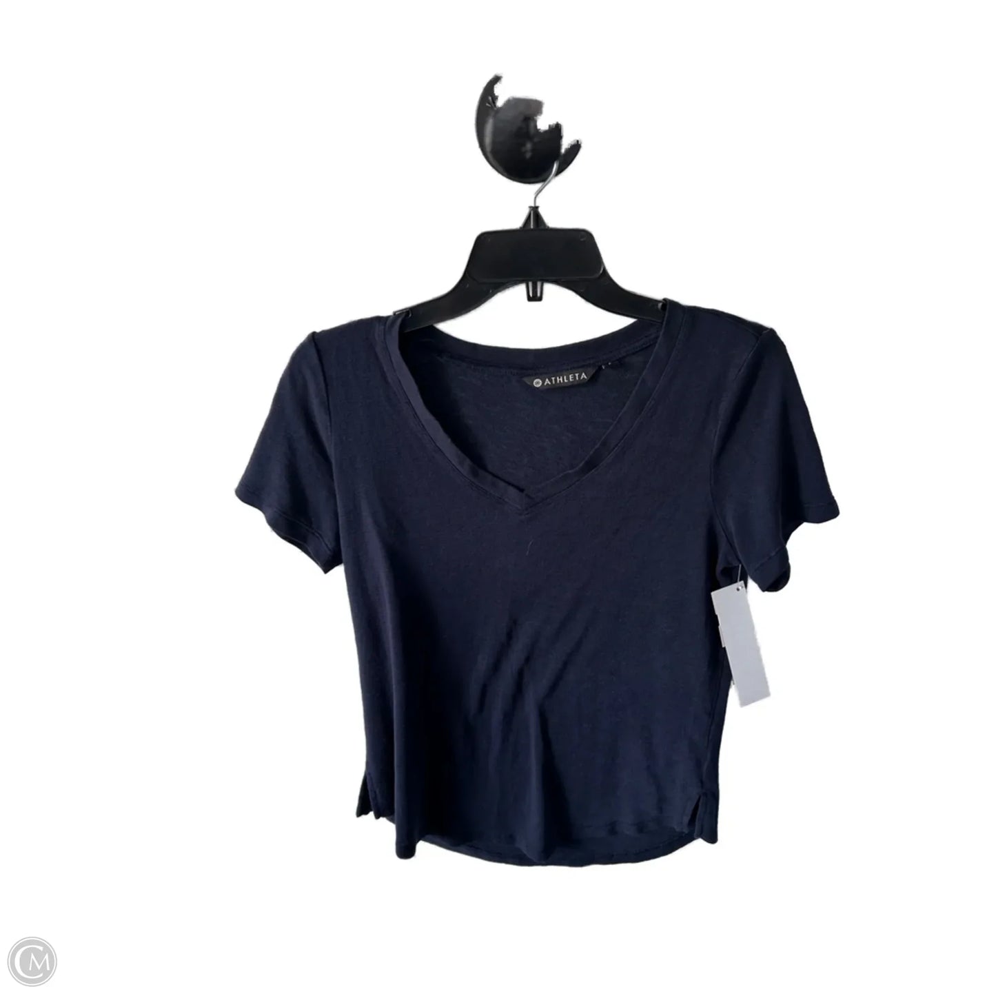 Athletic Top Short Sleeve By Athleta In Navy, Size: S