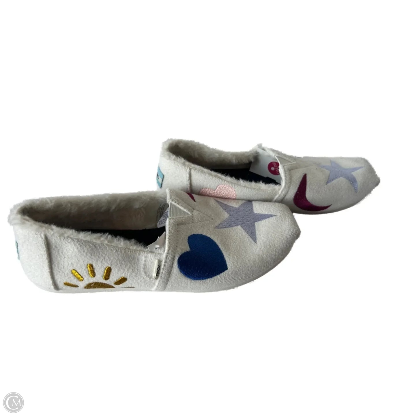 Shoes Flats By Toms In Blue & Cream, Size: 7