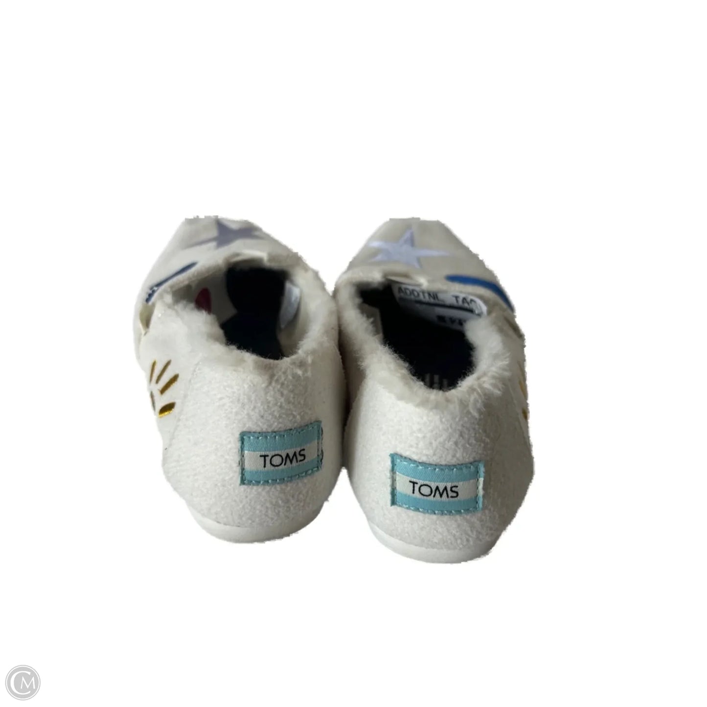 Shoes Flats By Toms In Blue & Cream, Size: 7
