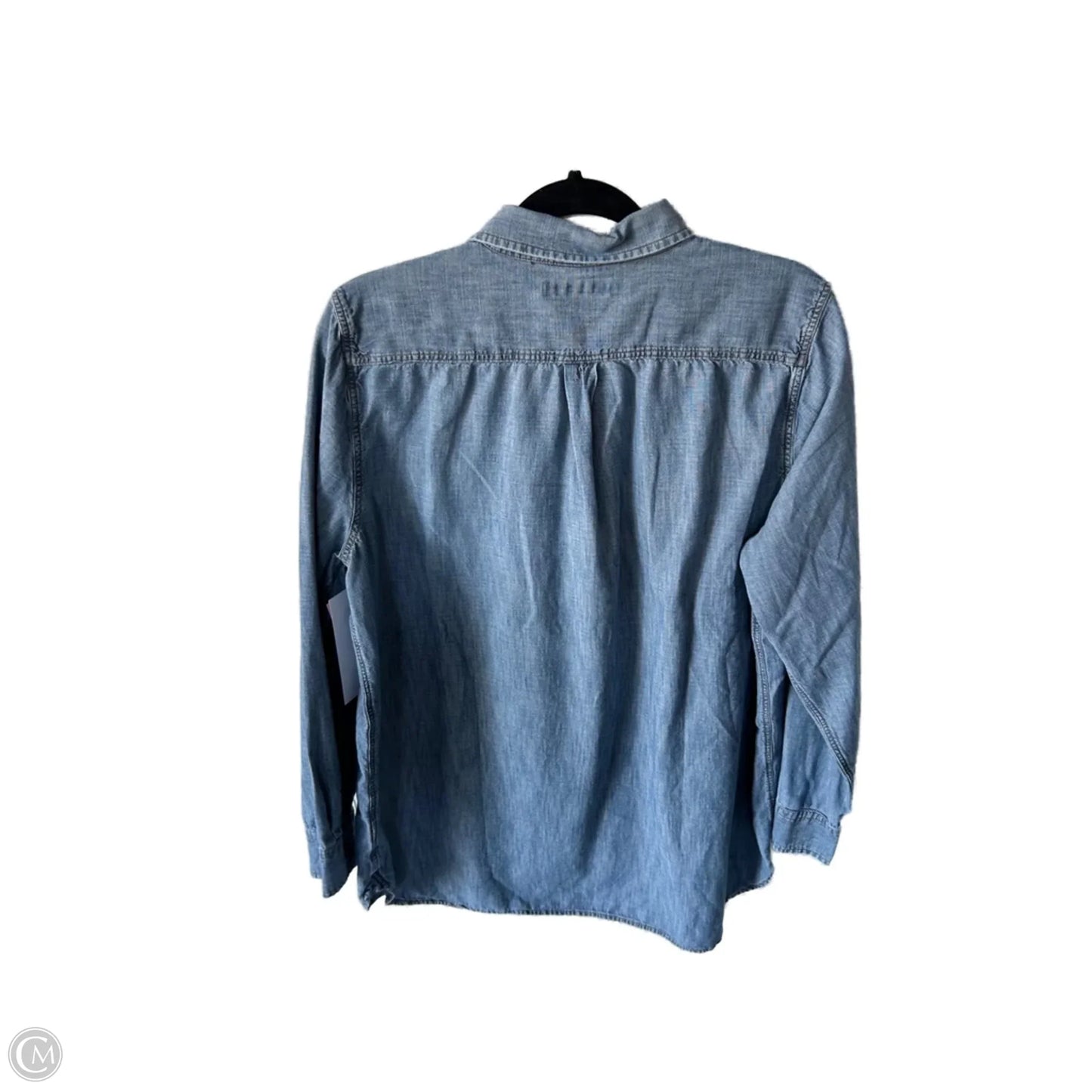 Top Long Sleeve By Lauren By Ralph Lauren In Blue Denim, Size: Xl