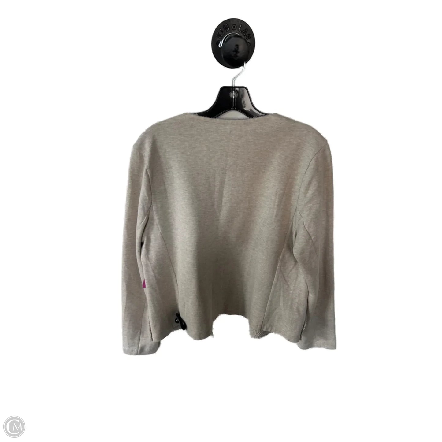 Jacket Faux Fur & Sherpa By Dylan In Cream & Grey, Size: M