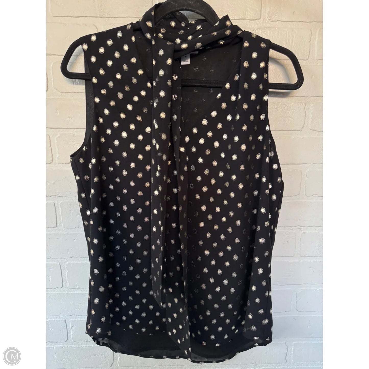 Top Sleeveless By Bar Iii In Black & Gold, Size: M