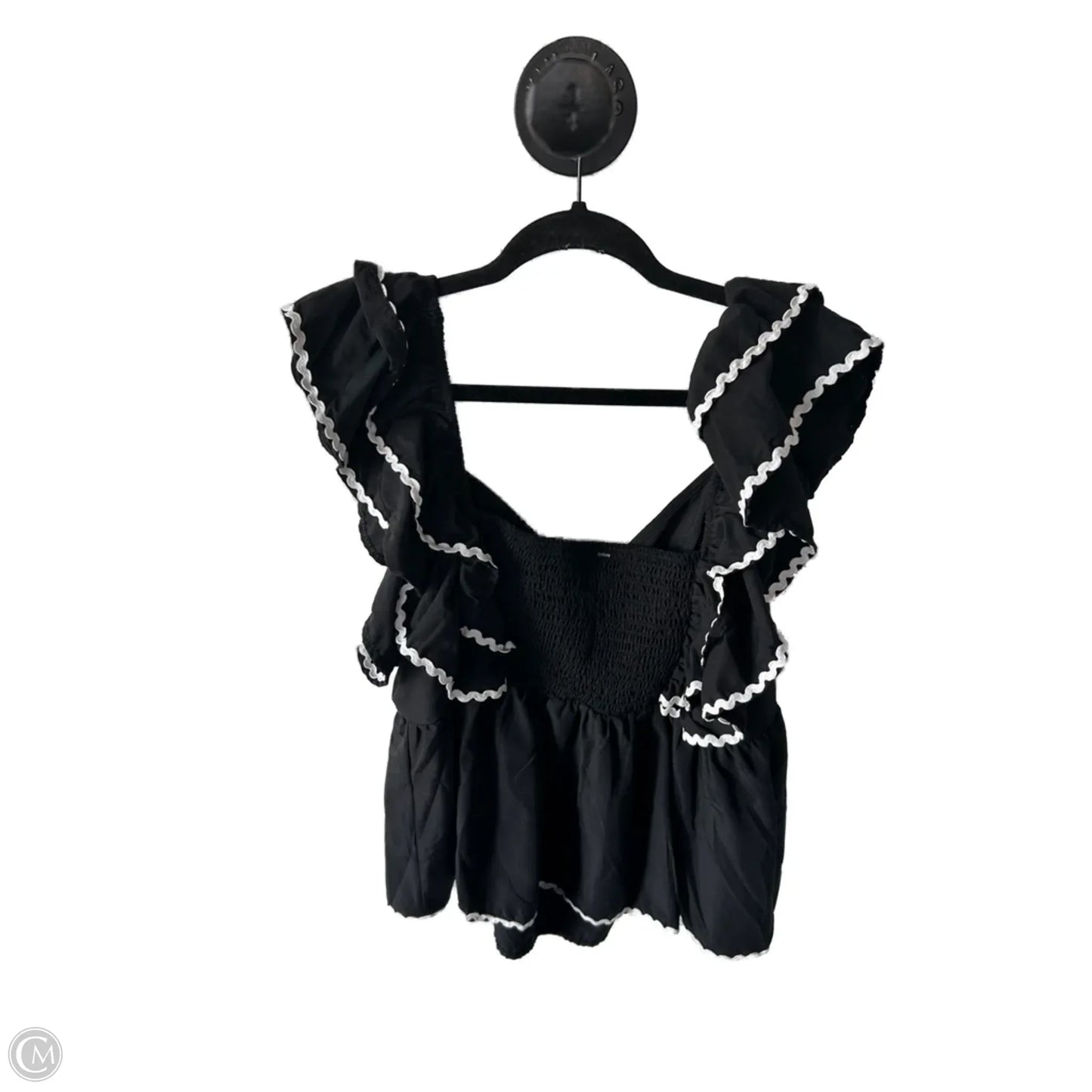 Top Sleeveless By Clothes Mentor In Black & White, Size: Xl