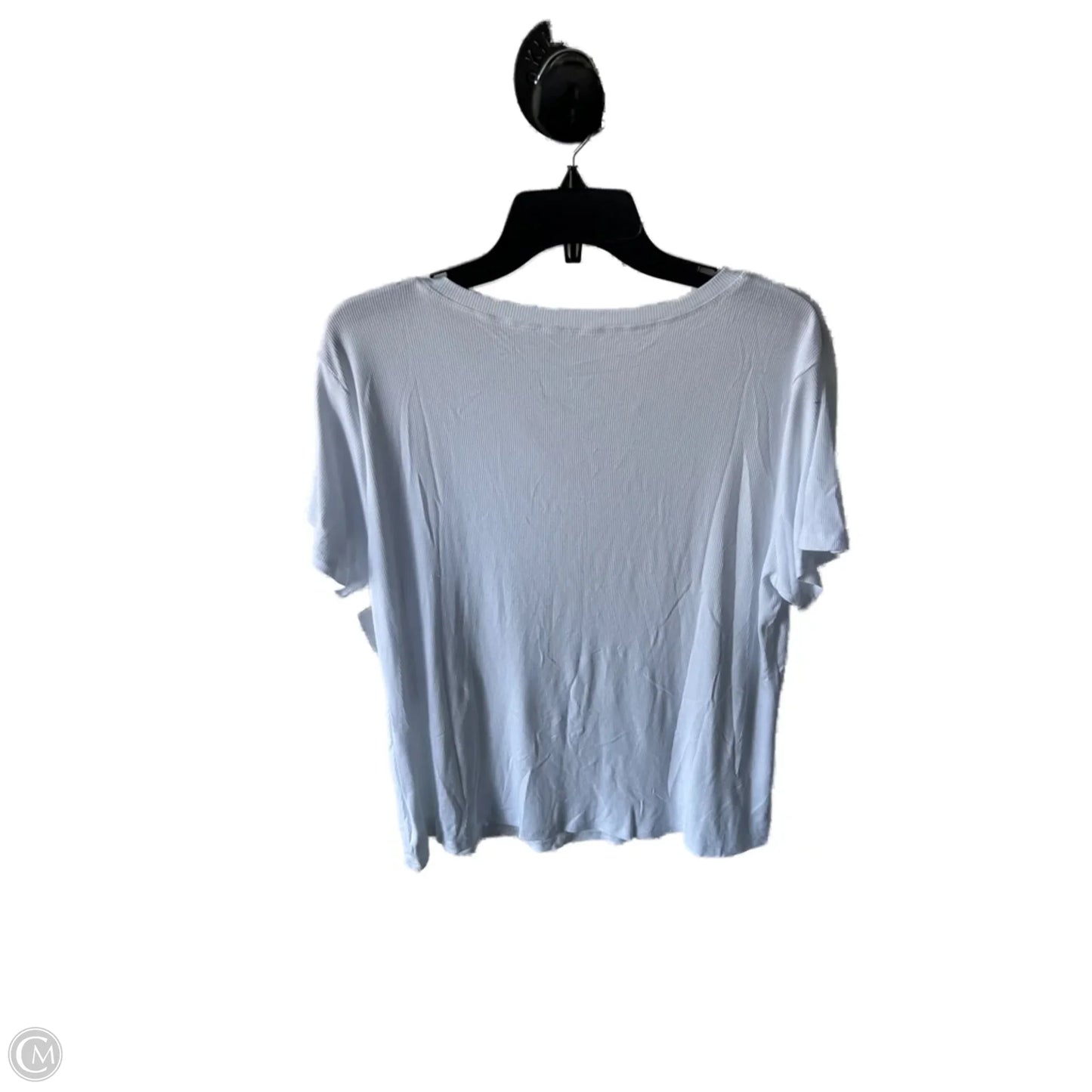 Top Short Sleeve Basic By Cme In White, Size: 3x