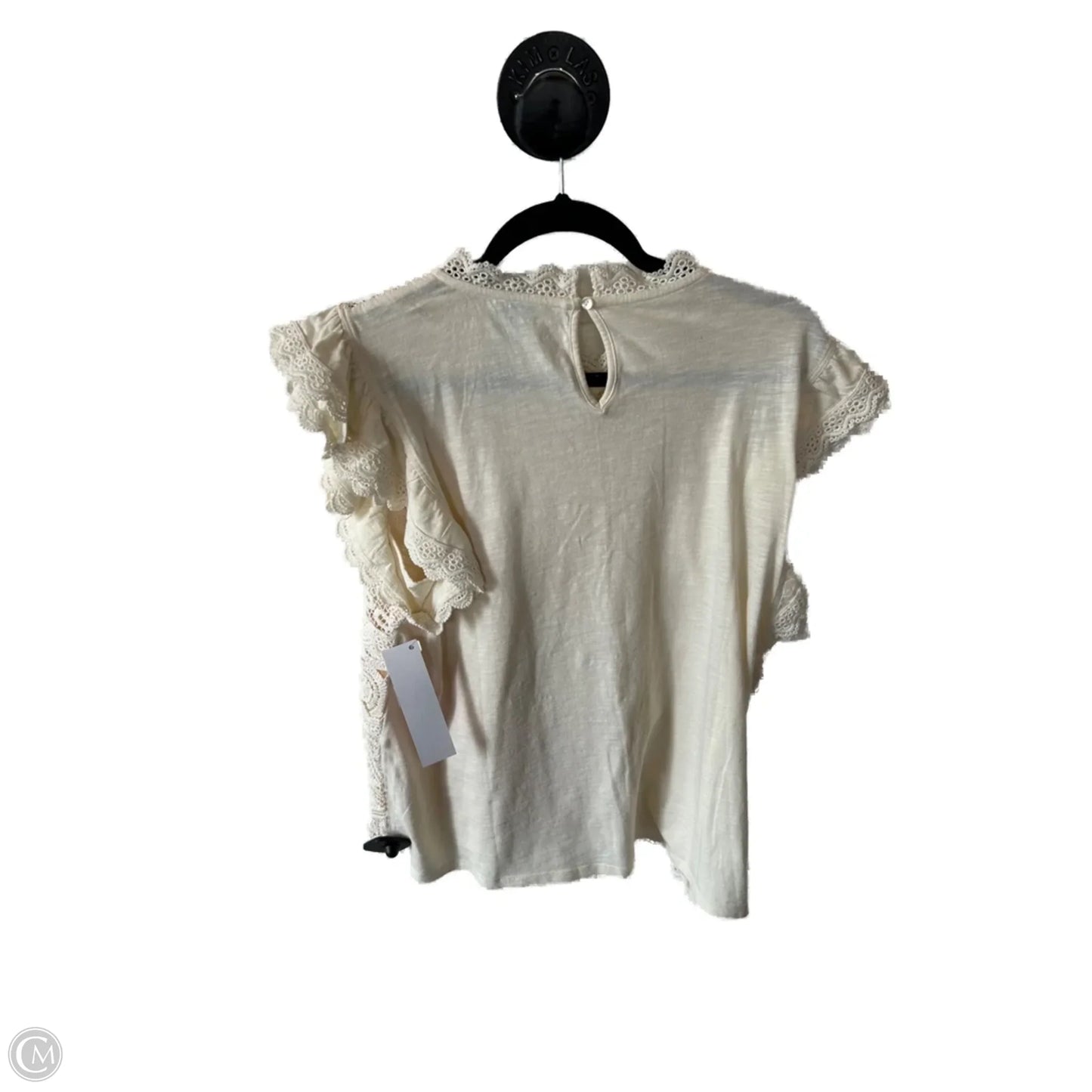 Top Short Sleeve By Sundance In Cream, Size: L